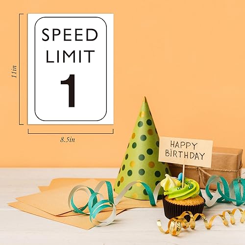 Miniatura 2 de Speed Limit 1 Race Car Birthday Decor, 1st Birthday Party Decorations 6PCS Wall Signs for Baby 1 Years Old Party Decor Yard Garden Banner Party
