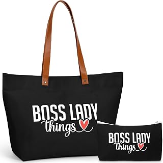 Boss Lady Geschenk für Frauen Chefs-Tag, Canvas-Tragetasche, Make-up-Tasche, Wertschätzungsgeschenk für Führungskräfte, Kollegen