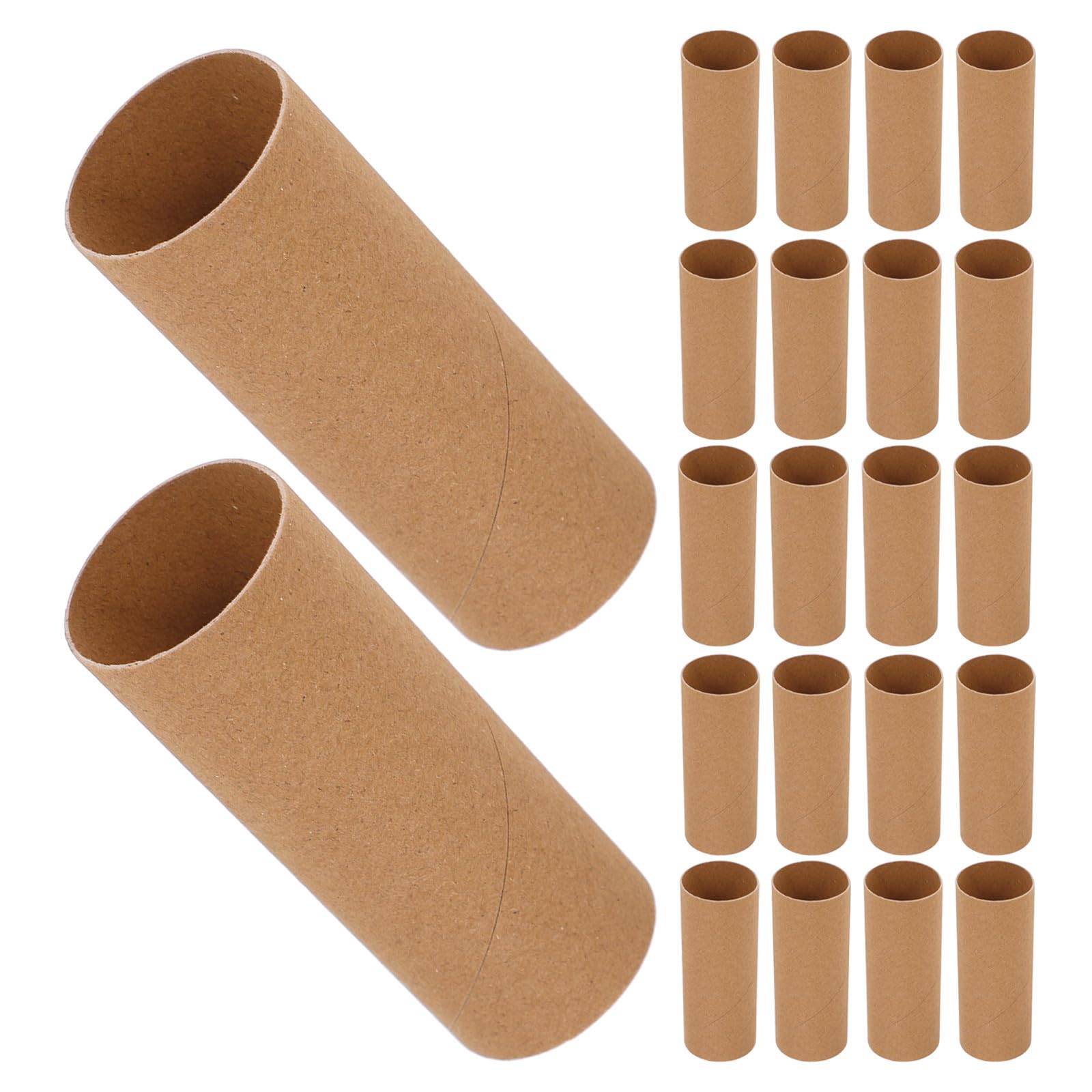 40 Tubos cilíndricos de papel caqui para manualidades DIY en el aula