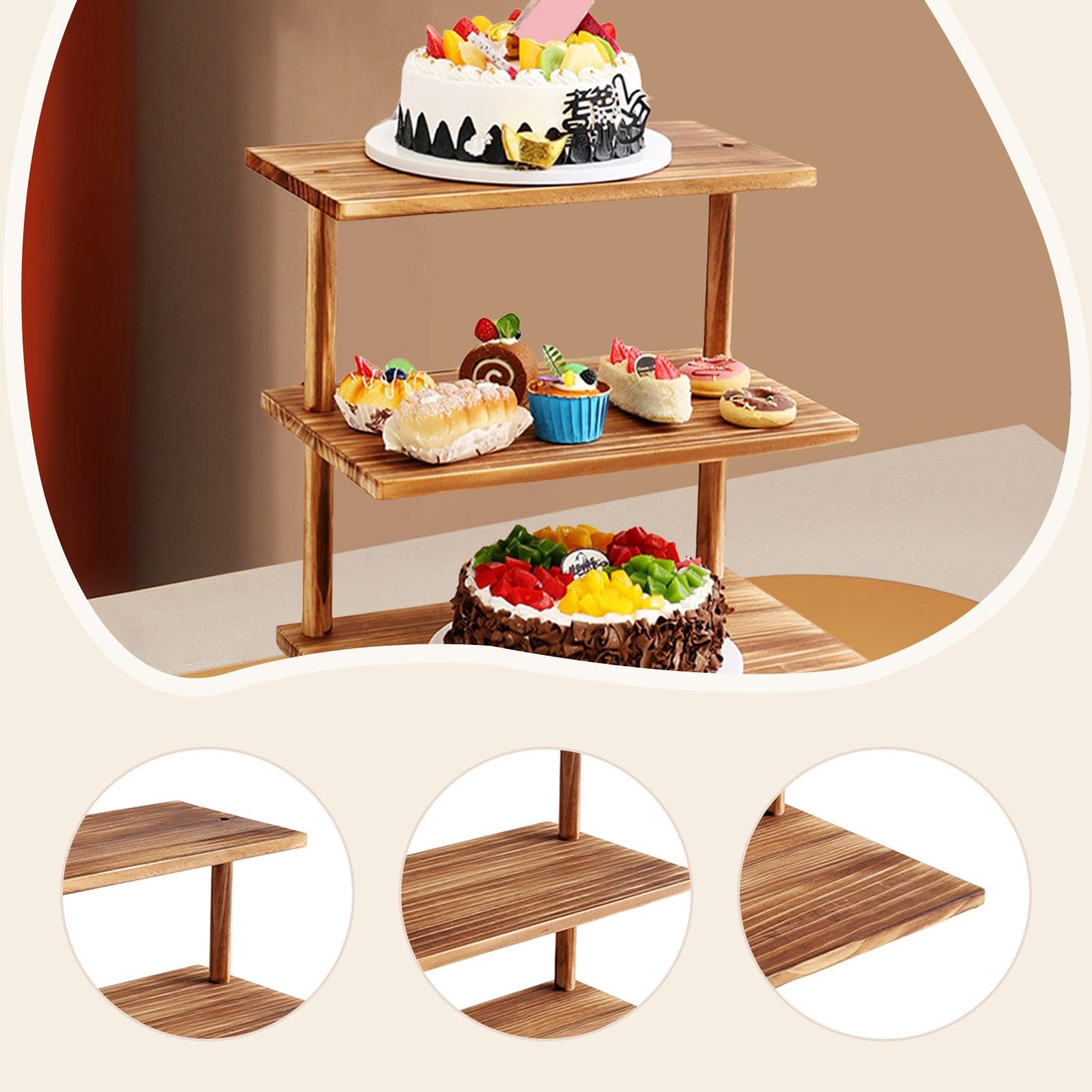 Soporte para Cupcakes de 3 Niveles, Expositor de Cupcakes