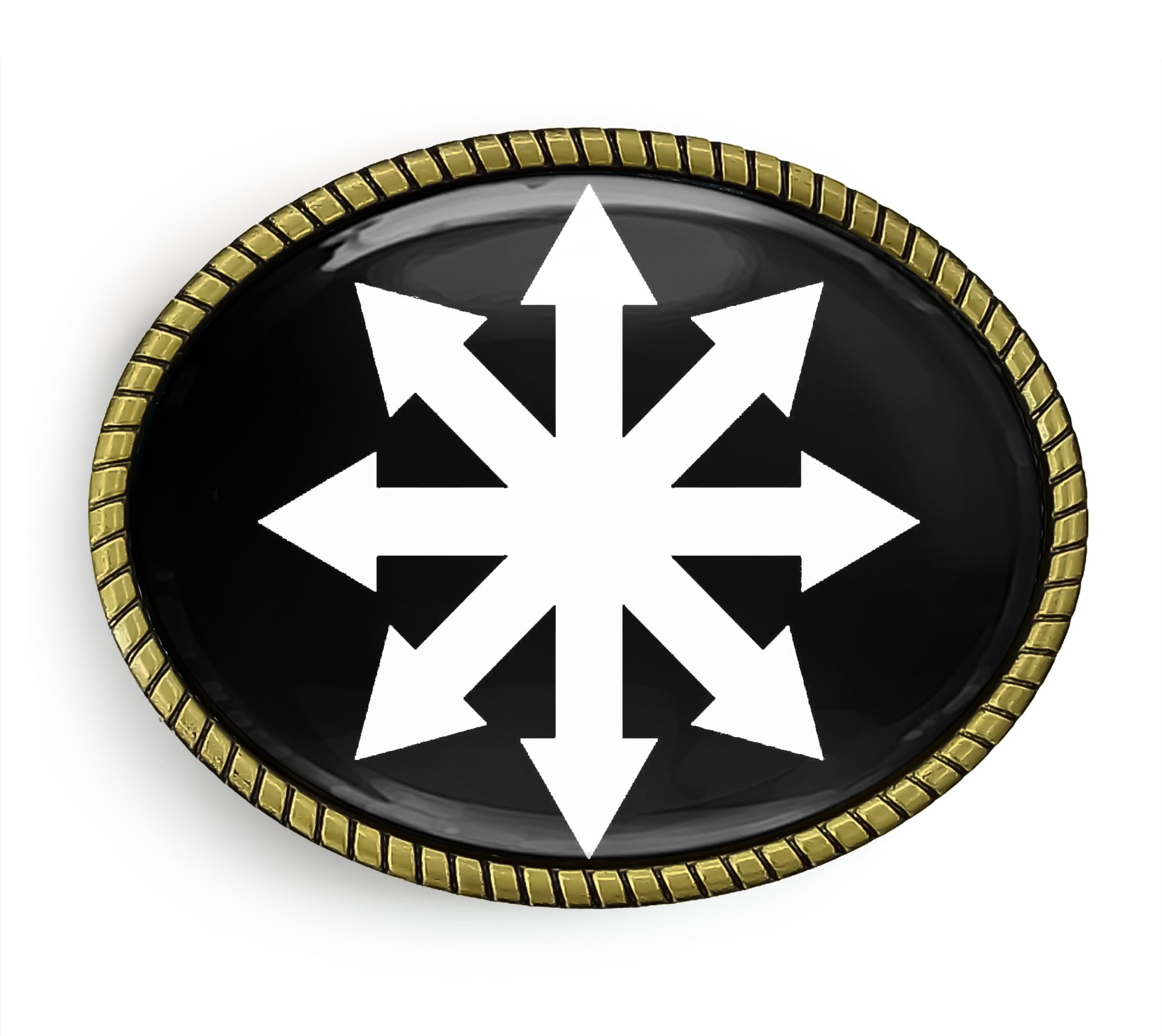 Chaos Theory Belt Buckle - Butterfly Effect Philosophy Artisan Handmade Buckle (Antique Gold)