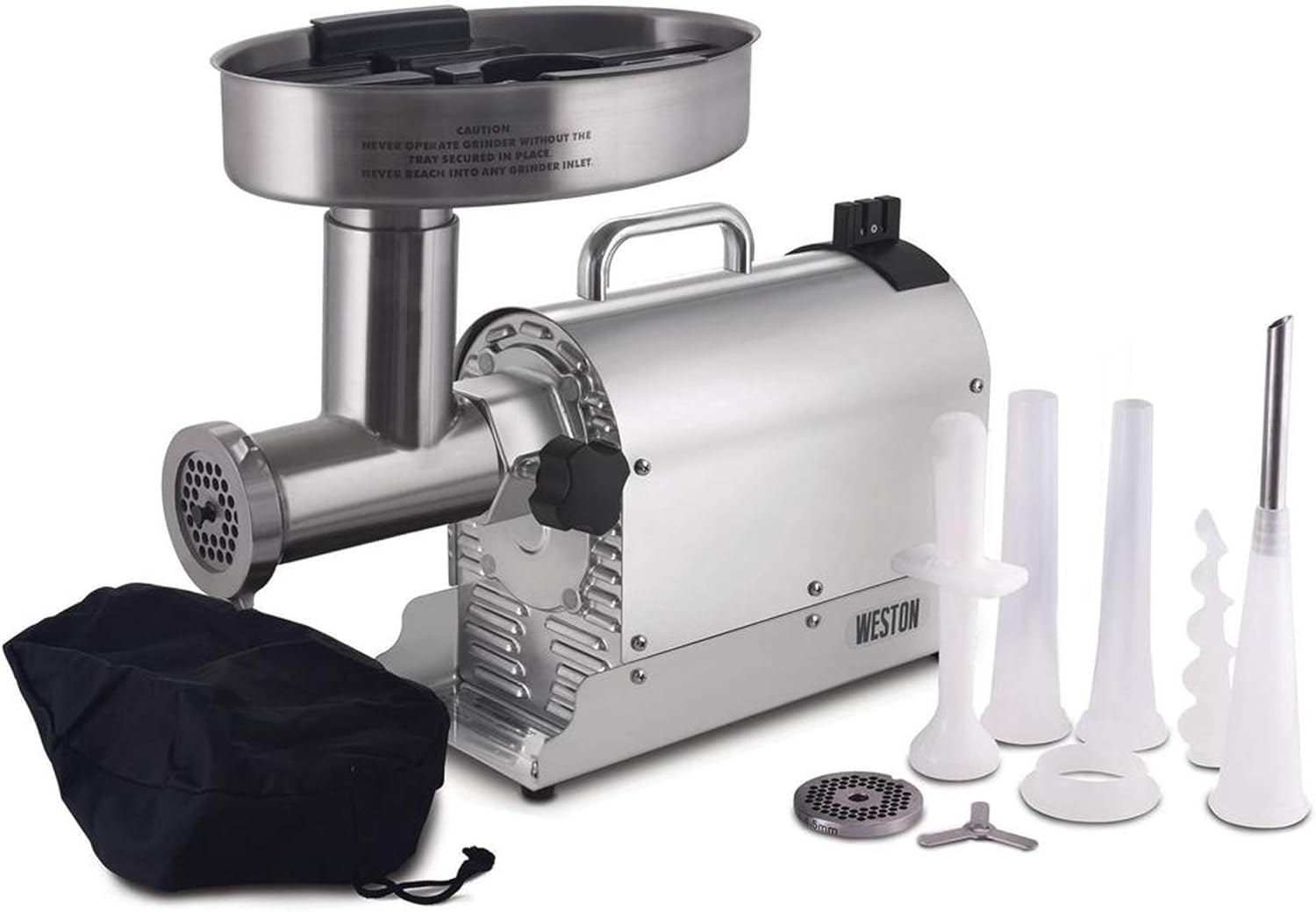 Weston Pro Series Electric Meat Grinder with all included accessories