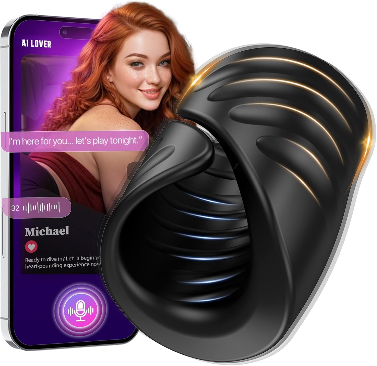 Male Sex Toys for Men - Male Masturbator Penis Training Vibrator with APP Control, Vibrating Sex Toy Strokers Glans Trainer Stimulator, Mens Sex Machine Masturbators Adult Sex Toys & Games