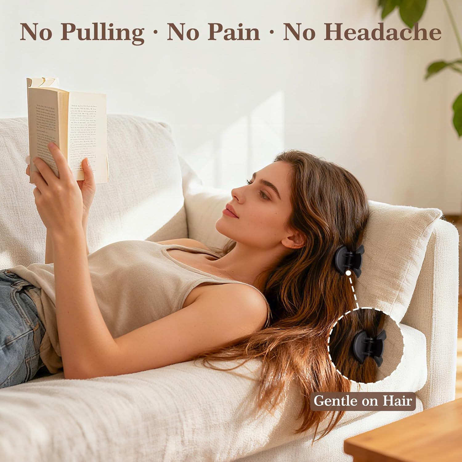 8 Pack Flat Hair Clips for Women, Large Claw Clips for Thick and Thin Hair, Strong Hold Hair Barrettes Accessories - Image 3