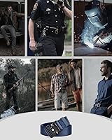 Vista 28 de FAIRWIN Cinturón táctico, cinturones de trabajo para hombres, correas militares, cinturón de red, hebilla de liberación rápida de alta resistencia