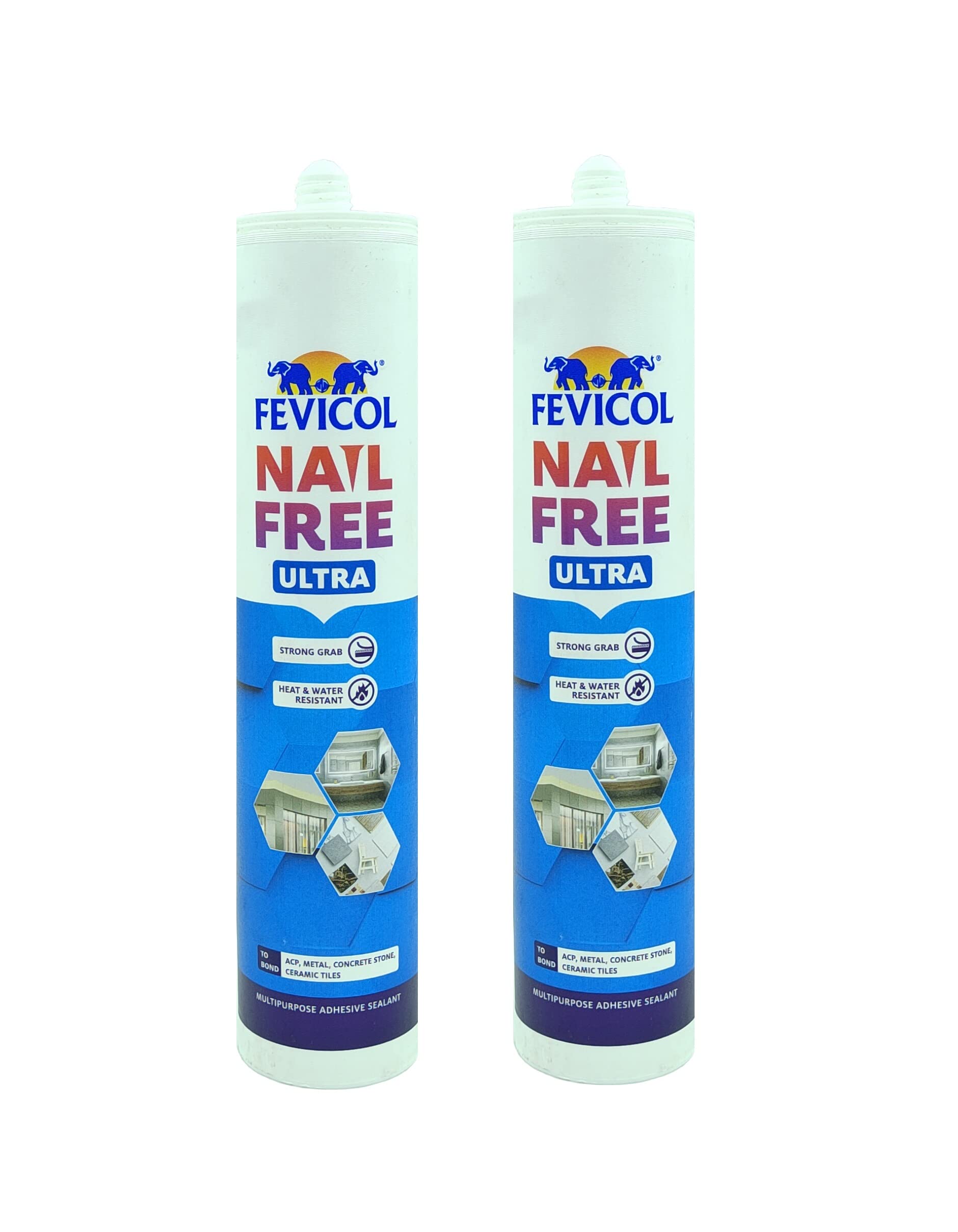 Ninetales Fevicol Nail Free Ultra Multi-Purpose Silicone Sealant - Strong, Flexible, and Durable Adhesive Solution - 435g (White) - Pack of 2 (B0CHZ34ZR9) Amazon Price History, Amazon Price Tracker