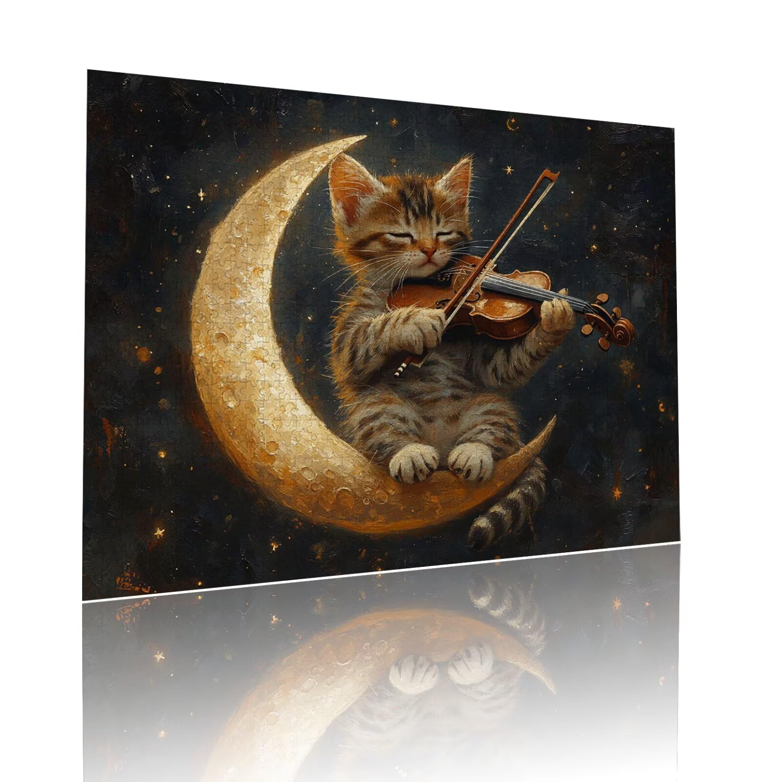 Puzzle Erwachsene 2000 Teile Katze Mond Educa Jigsaw für Kinder ab 8 Jahren Mädchen Jungen, Erwachsene Impossible Klassische Puzzles Schwer, Anspruchsvoll Spielspaß, Als Familienspiel 70x99cm t-704