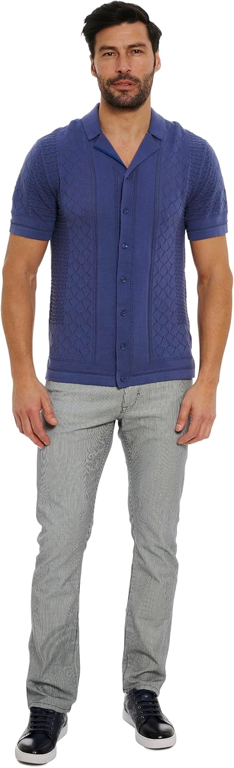 Robert Graham Men's Delmar Short Sleeve Knit Sweater