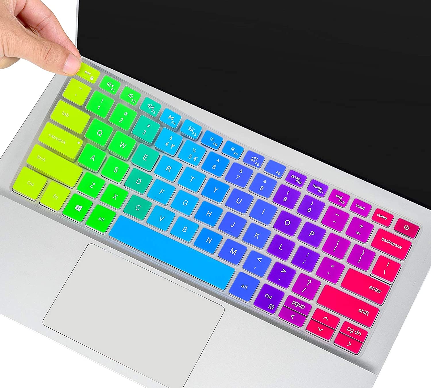 Laprite Keyboard Protector Cover for 2020 & 2019 Dell Inspiron 13 5390 5391 7390 7391 13.3",Inspiron 14 5000 5490 5493 5498 7490 14" | Dell Vostro 13 5390 5391 5490 - Rainbow (B09KV4Z5BW) Amazon Price History, Amazon Price Tracker