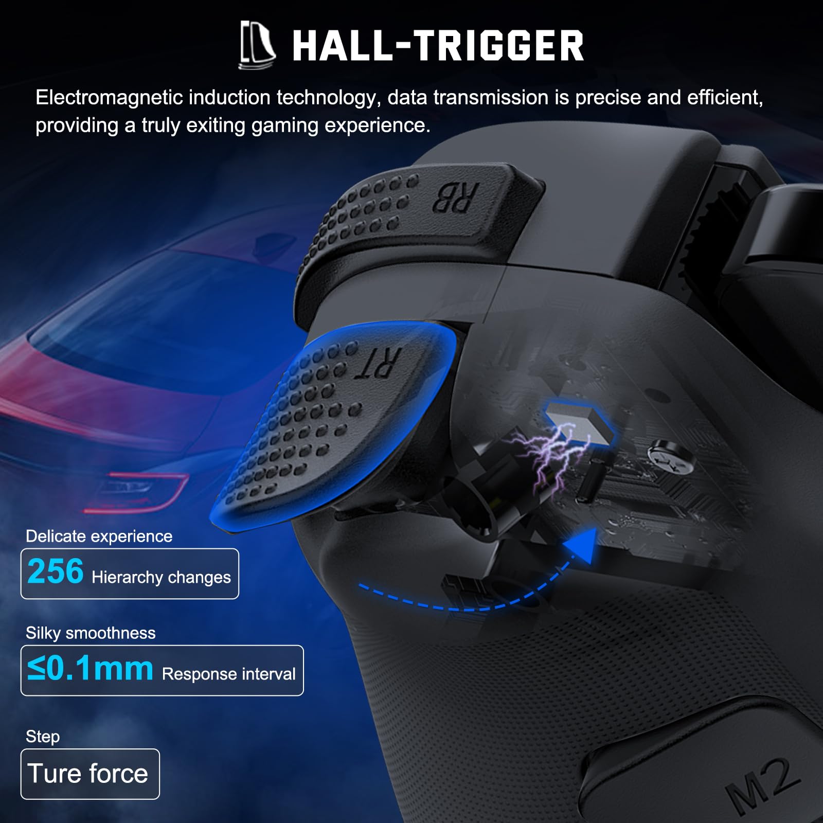 Joso Controller mobile Cloud Gaming per iPhone 16/15/14, iPad, Tablet, Android/PC/Switch/Gamepad Joystick con funzione turbo, streaming su PS4/Xbox/PC, effetto hall, nero