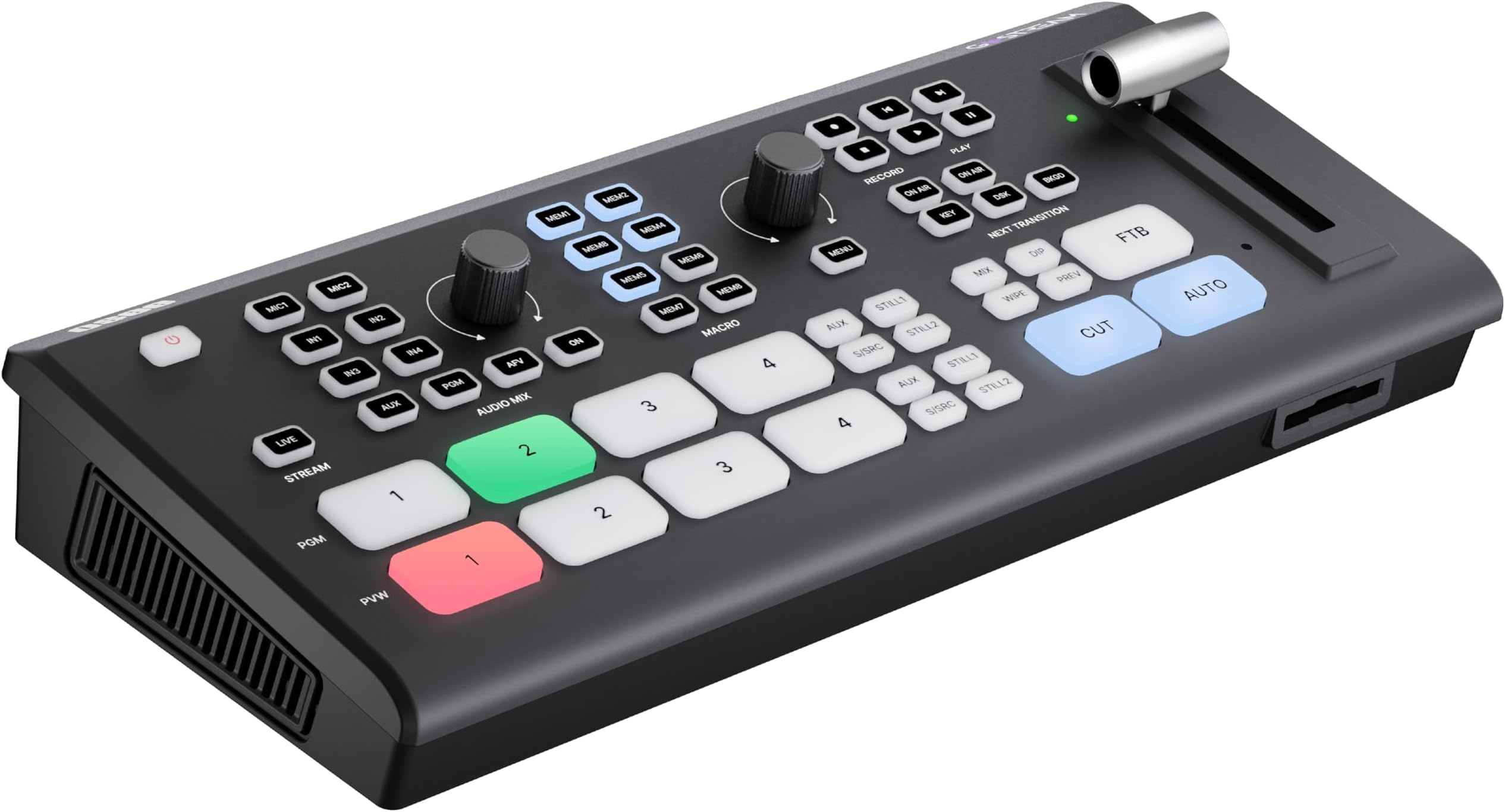 GoStream Deck Pro HDMI Live Stream Switcher, Video Mixer Switcher 6 HDMI, 2 USB, 8 Macro Buttons, MultiSource, Three Streams Simultaneously, Phone Out, UVC & NDI Updatable