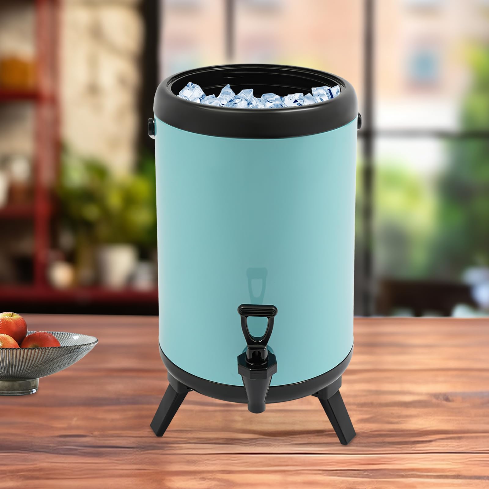 Dispenser per bevande, contenitore isolato da 10 l, con rubinetto, dispenser per bevande calde e fredde, durata di conservazione del calore da 4 a 8 ore, per tè freddo, latte, succo e caffè