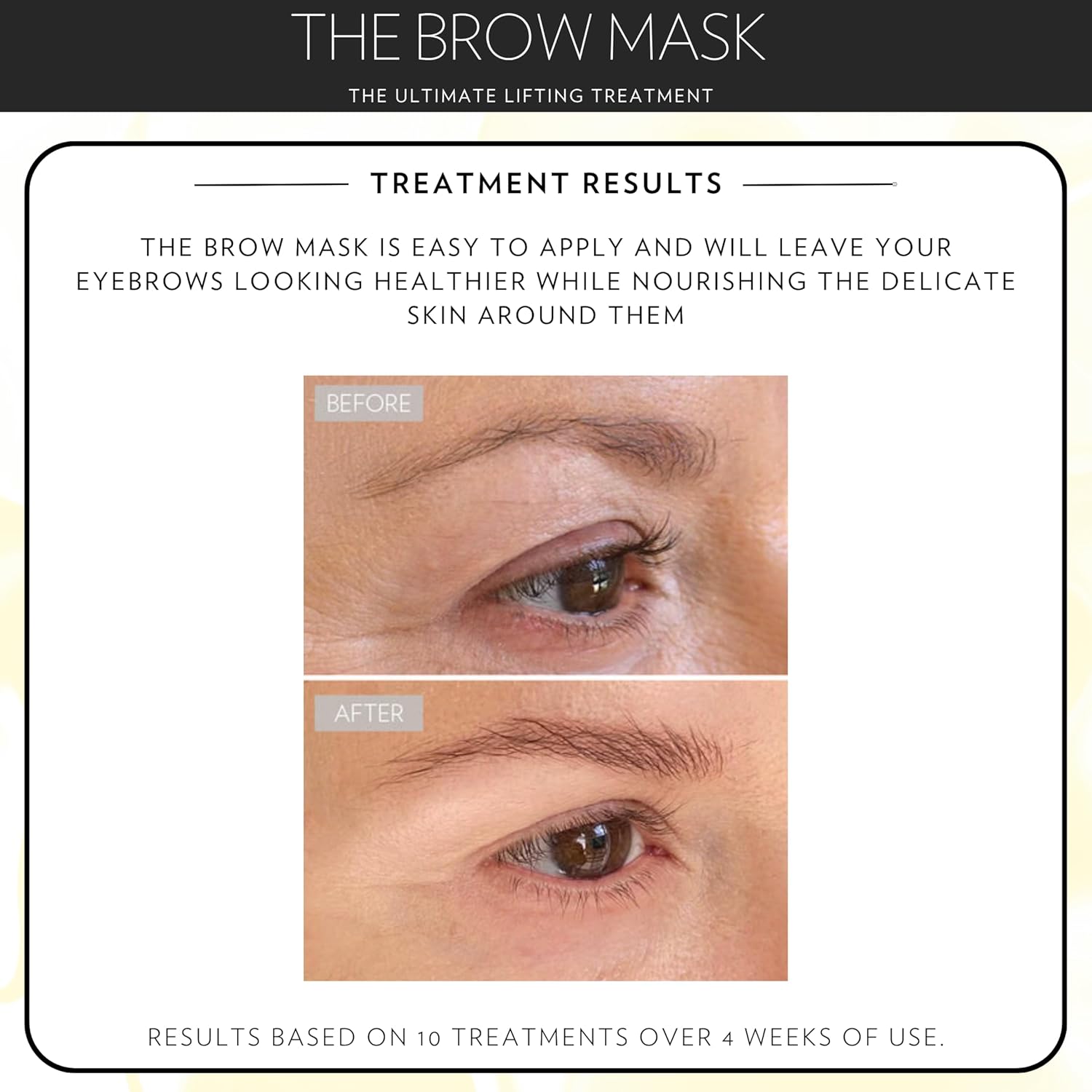 Sarah Maxwell Beauty Brow Mask: Ultimate Nourishing & Hydrating Treatment – Natural Brow Revitalizer for Full & Vibrant Appearance - 10 Pack