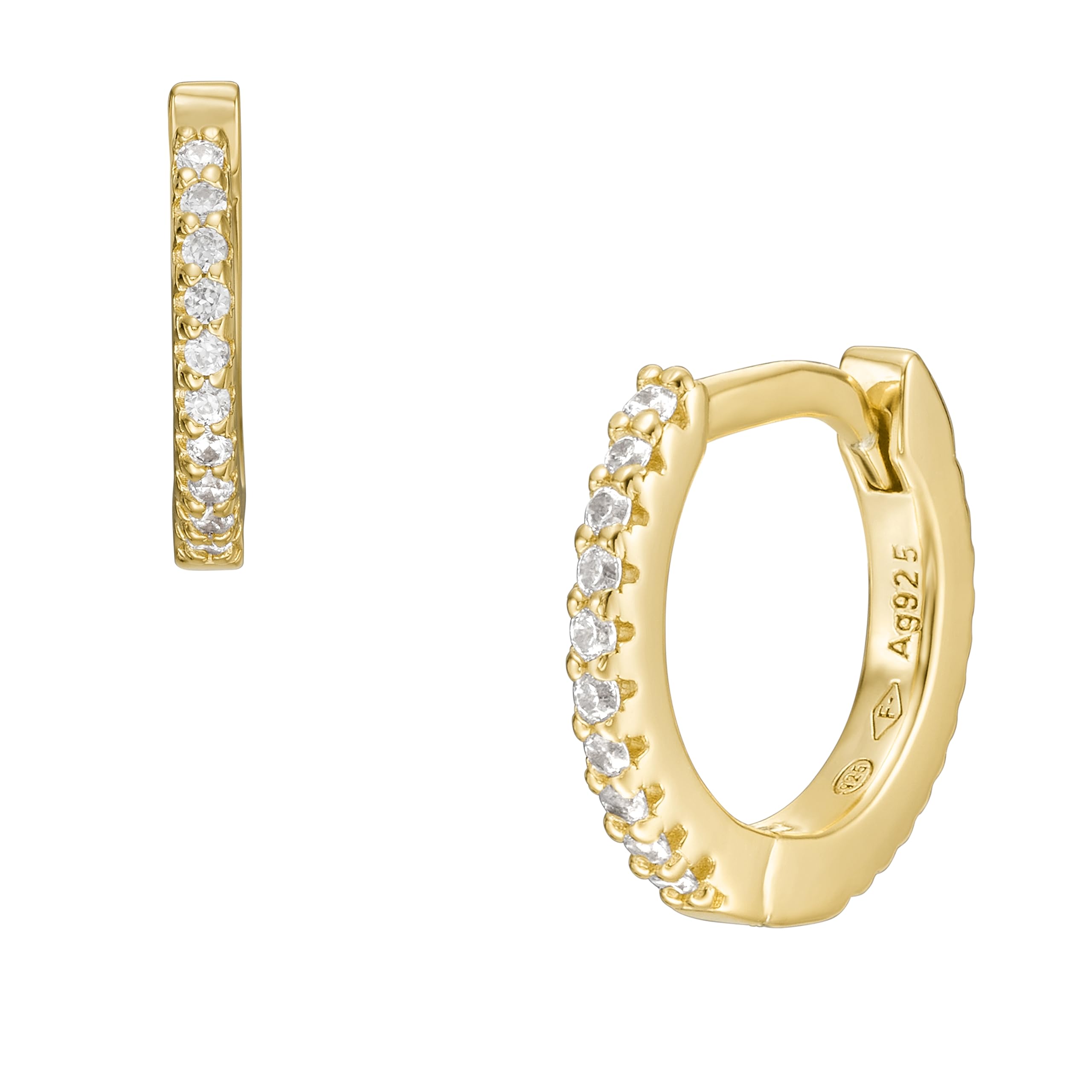 Fossil Damen-Ohrringe aus Messing oder Sterlingsilber mit Bügelverschluss