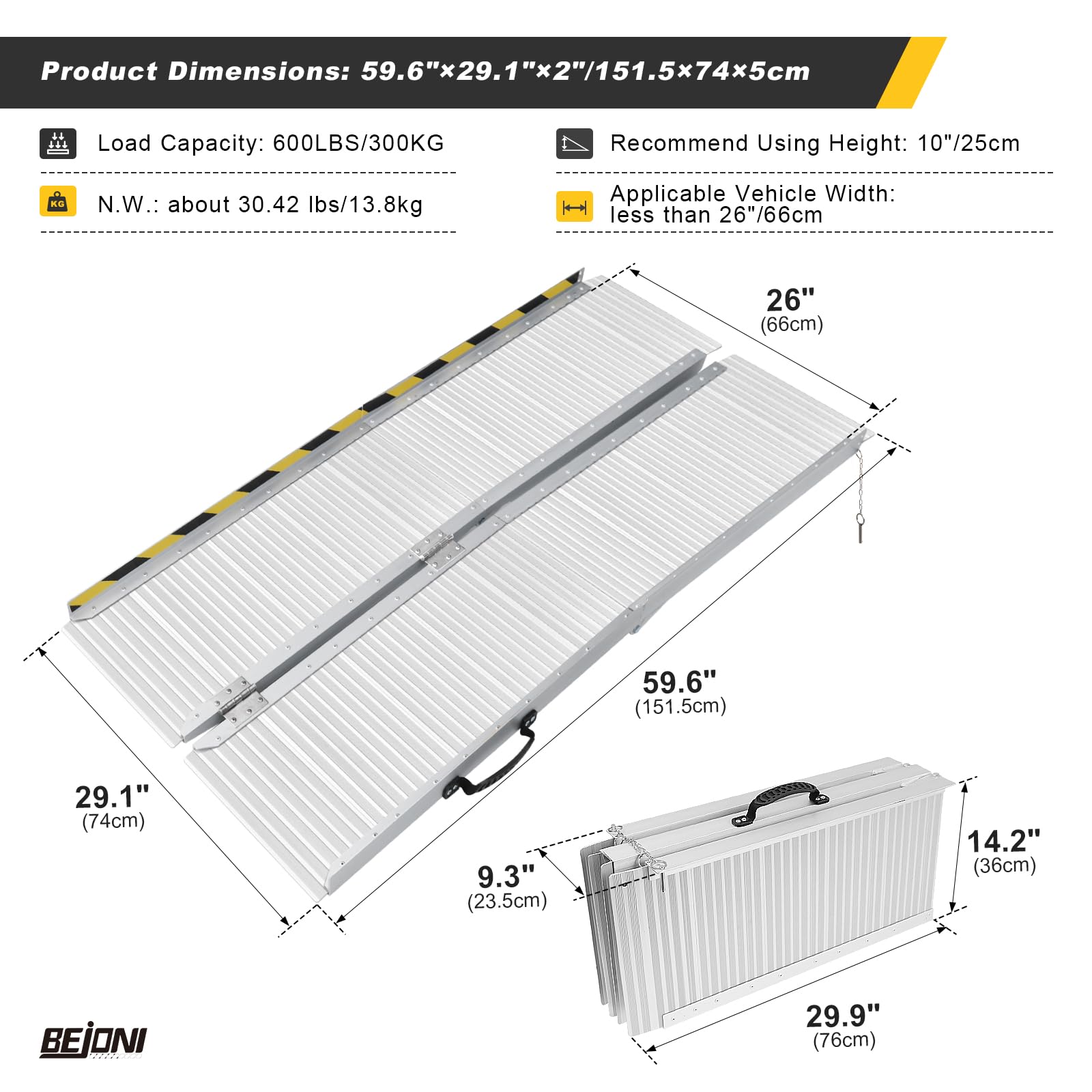 Snapklik.com : Wheelchair Ramp 5FT, Portable Wheelchair Ramps For Home ...