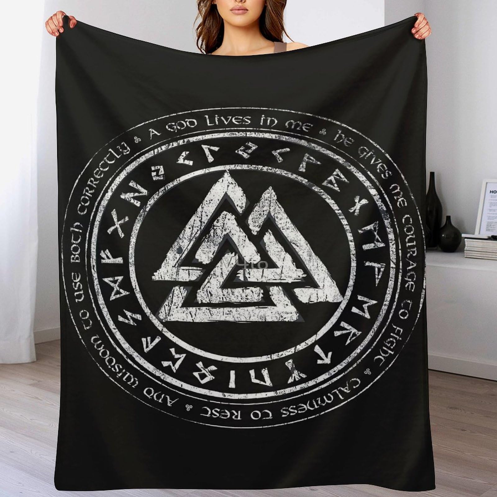 Couverture polaire en flannel Viking 130x150cm pour lit et canapé