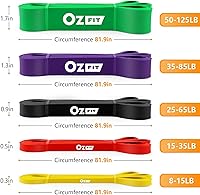 Vista 2 de Bandas de dominadas, bandas de resistencia, bandas de asistencia para dominadas para hombres y mujeres, bandas de entrenamiento de ejercicio