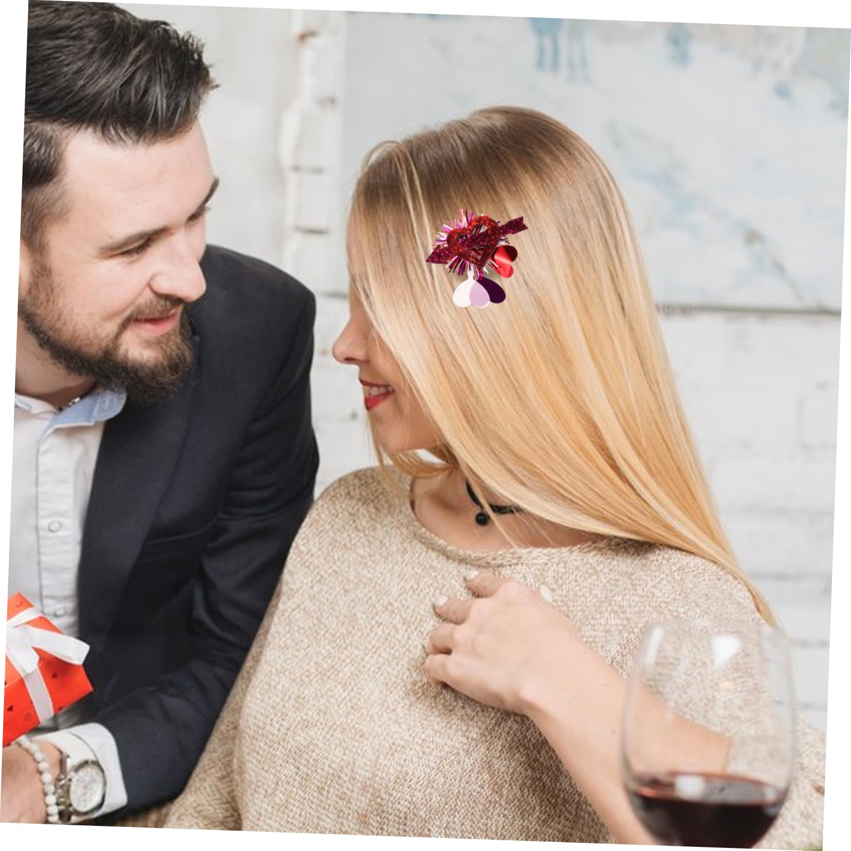2 Herz-Haarspangen Mit Glitzer & Pailletten – Süße Valentinstags-Accessoires Für Mädchen & Frauen