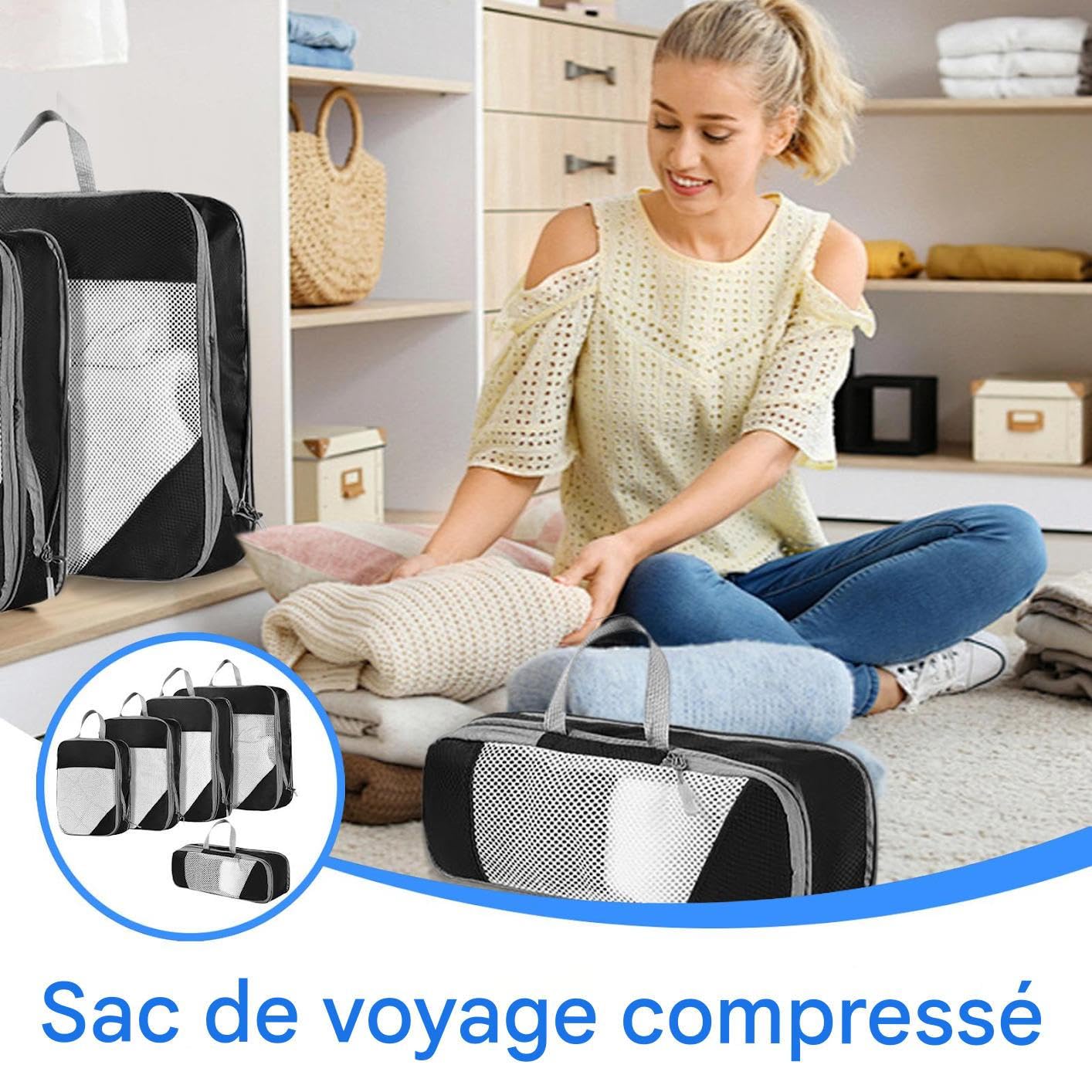 Sacche Per Imballaggio Da Viaggio Sacchetti Compressori Pieghevoli e | Organizzatore Per Imballaggio Valigie Per Crociera Viaggio In Aereo Vacanza Trasloco Abiti Donne Uomini Ragazzi Adu