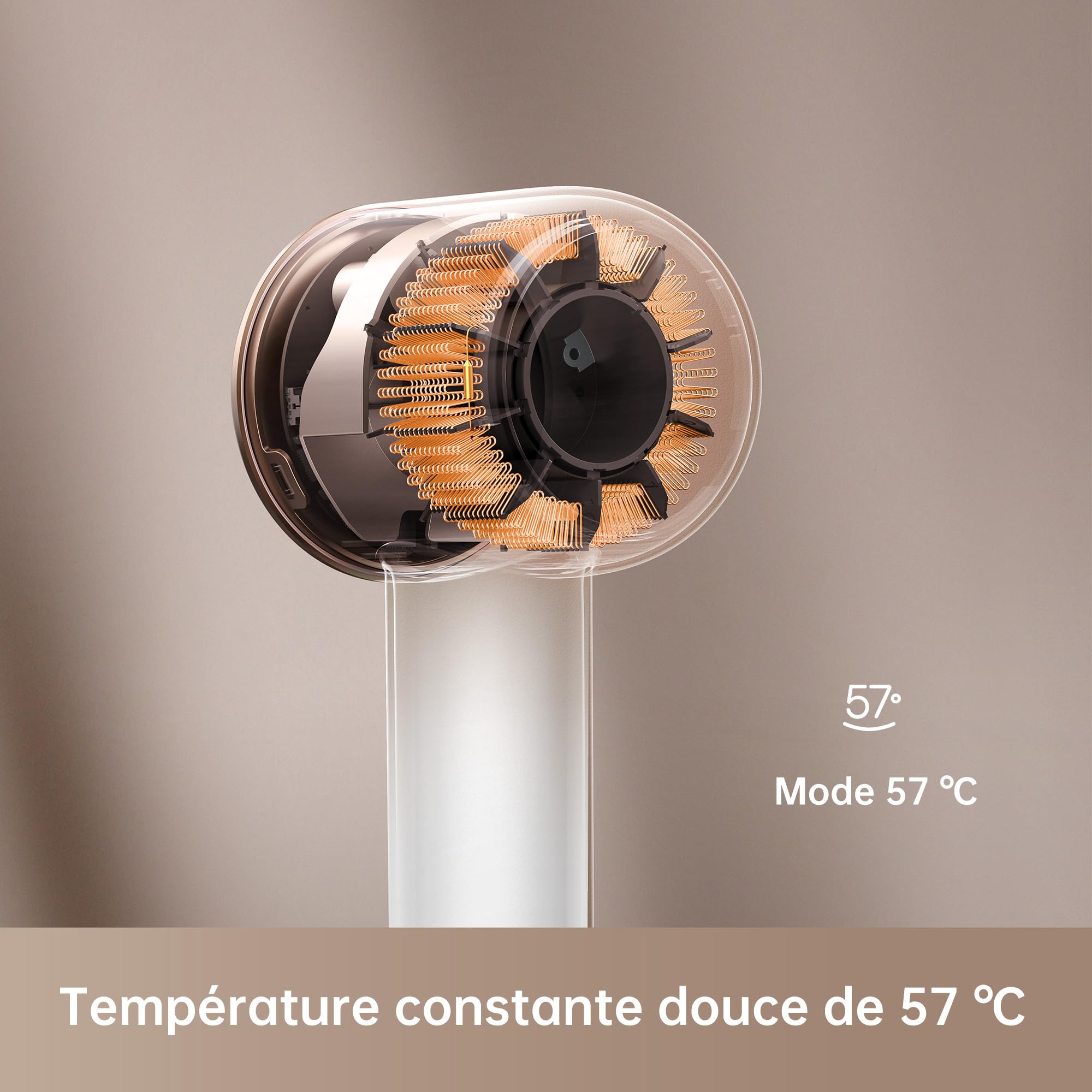 DREAME Hair Glory Combo Sèche-Cheveux Professionnel 110000 TR/Min 70m/s Ions Négatifs