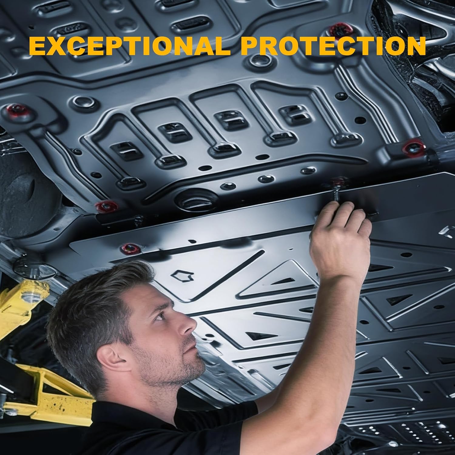 Front Engine Splash Shield Fit for Hyundai Kona 2018-2023, Direct Replacement Engine Splash Guard,Engine Guard for Underbody Protection