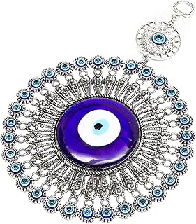 Mythology Centre Evil Eye Hanging for Home Entrance Door Decoration Big Size, Nazar Battu for Home Protection, Good Luck Charm and Prosperity
