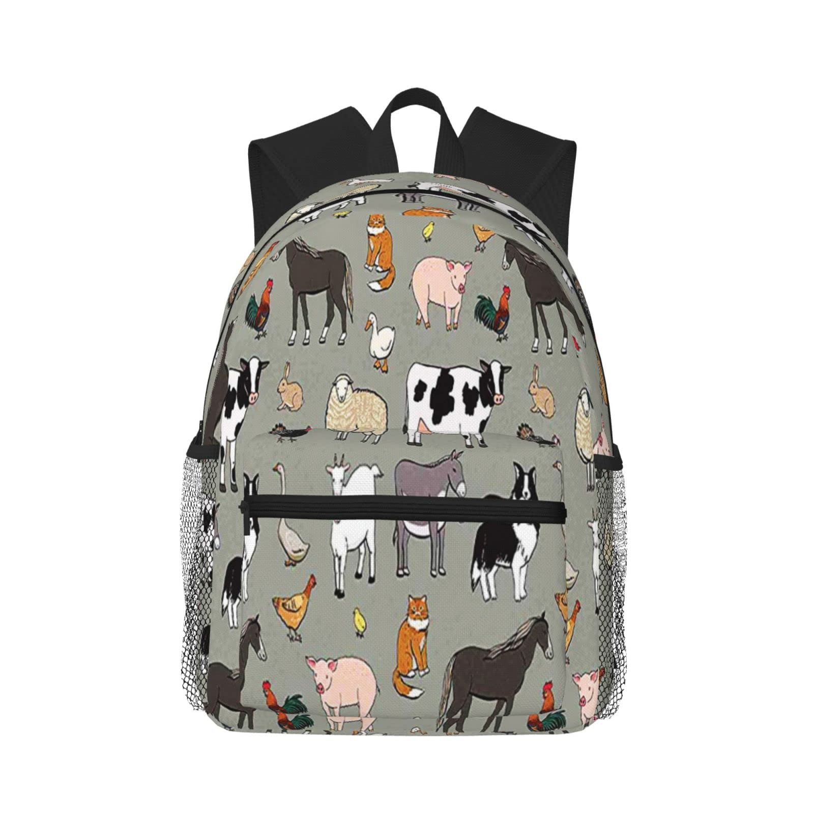Sac À Dos Animaux De La Ferme Sac A Dos Scolaire Loisir Cartable Scolaire Unisexe Rucksack pour Randonnée École Travail