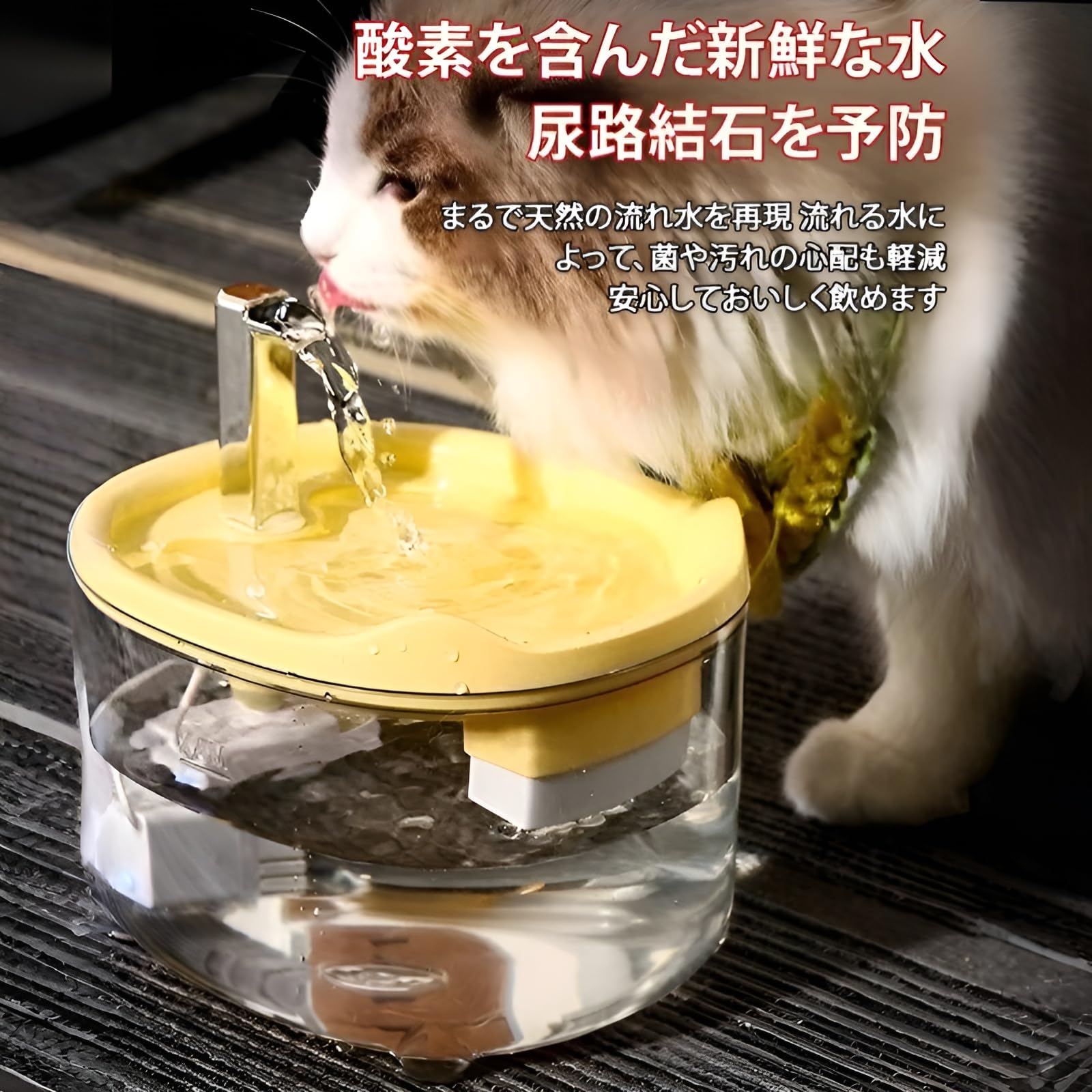 Animal Water III ペット用給水器 Amazon | 猫 自動給水器 蛇口式 循環式 ペット 給水器 顎ニキビ防止