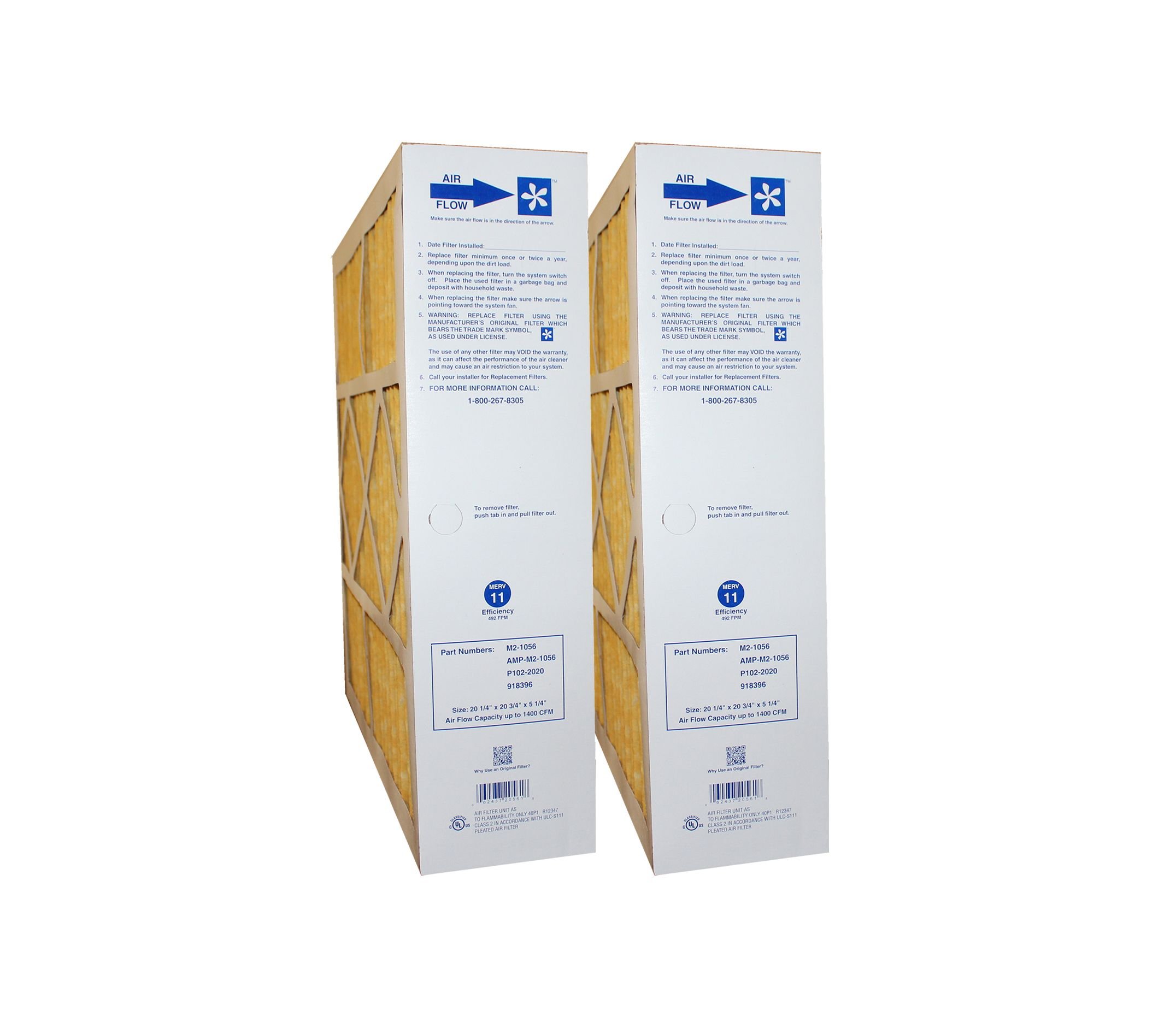 Genuine Original Part # M2-1056 MERV 11 Size 20x20x5 (Actual Size: 20-1/4