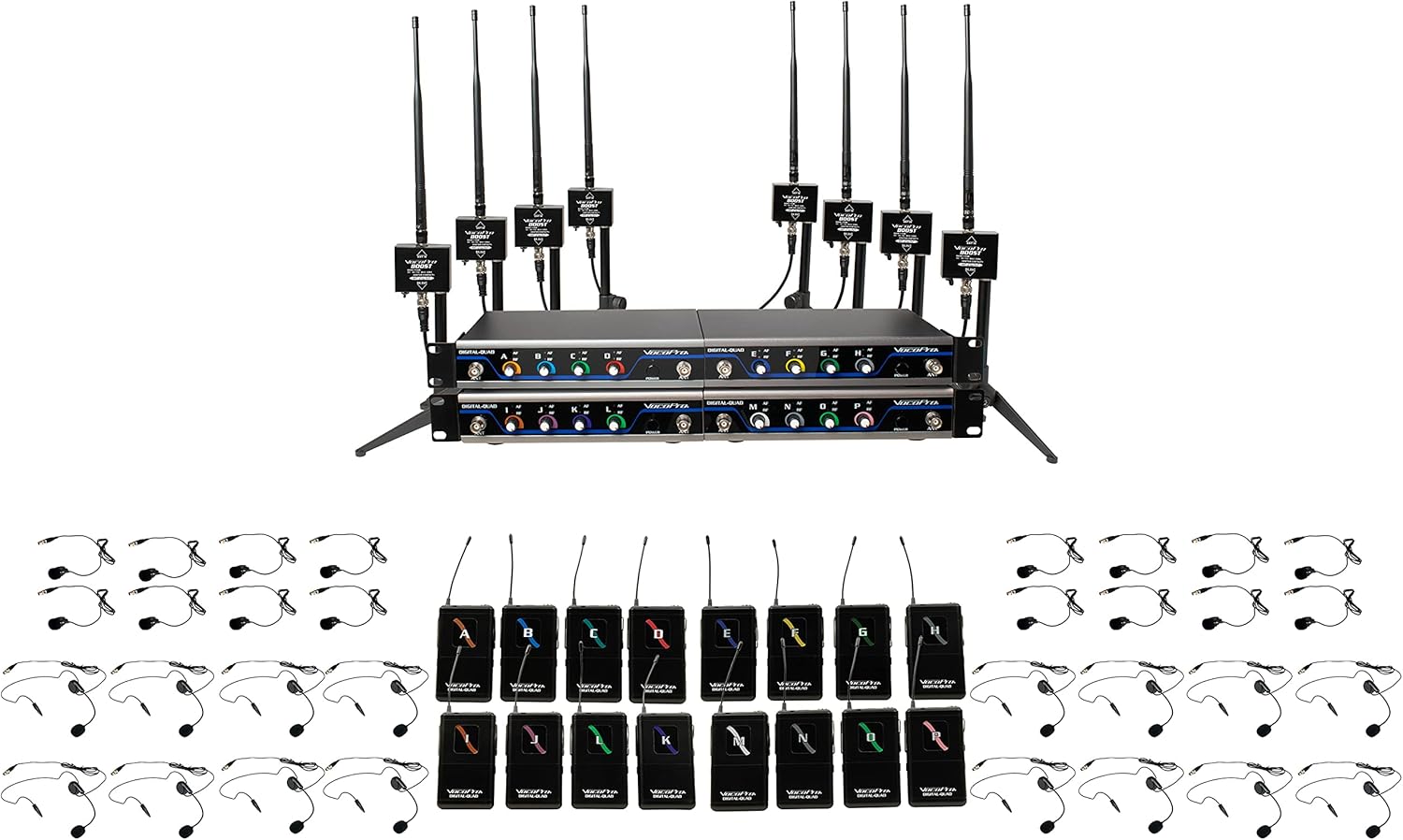 VocoPro Headset, BOOST-Conference-16 /600ft. Long-Range, Digital Wireless Microphone Package (BOOST-PLAY-16)