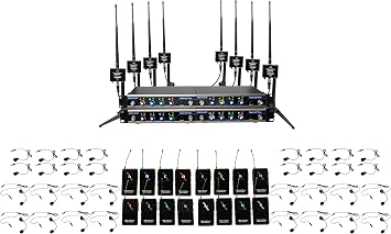 سماعة VocoPro ، BOOST-Conference-16 / 600ft. حزمة ميكروفون لاسلكي رقمي طويل المدى BOOST-PLAY-16