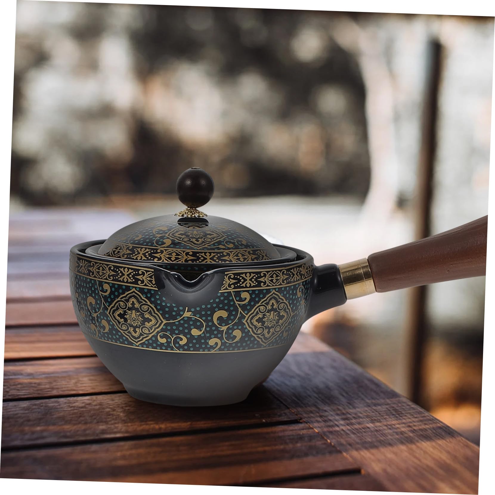 Cabilock Tetera y Diseño Cómodo Capacidad Moderada de Cerámica Mango Lateral Fácil de Usar para Preparar Té en Casa para Infusiones Tradicionales