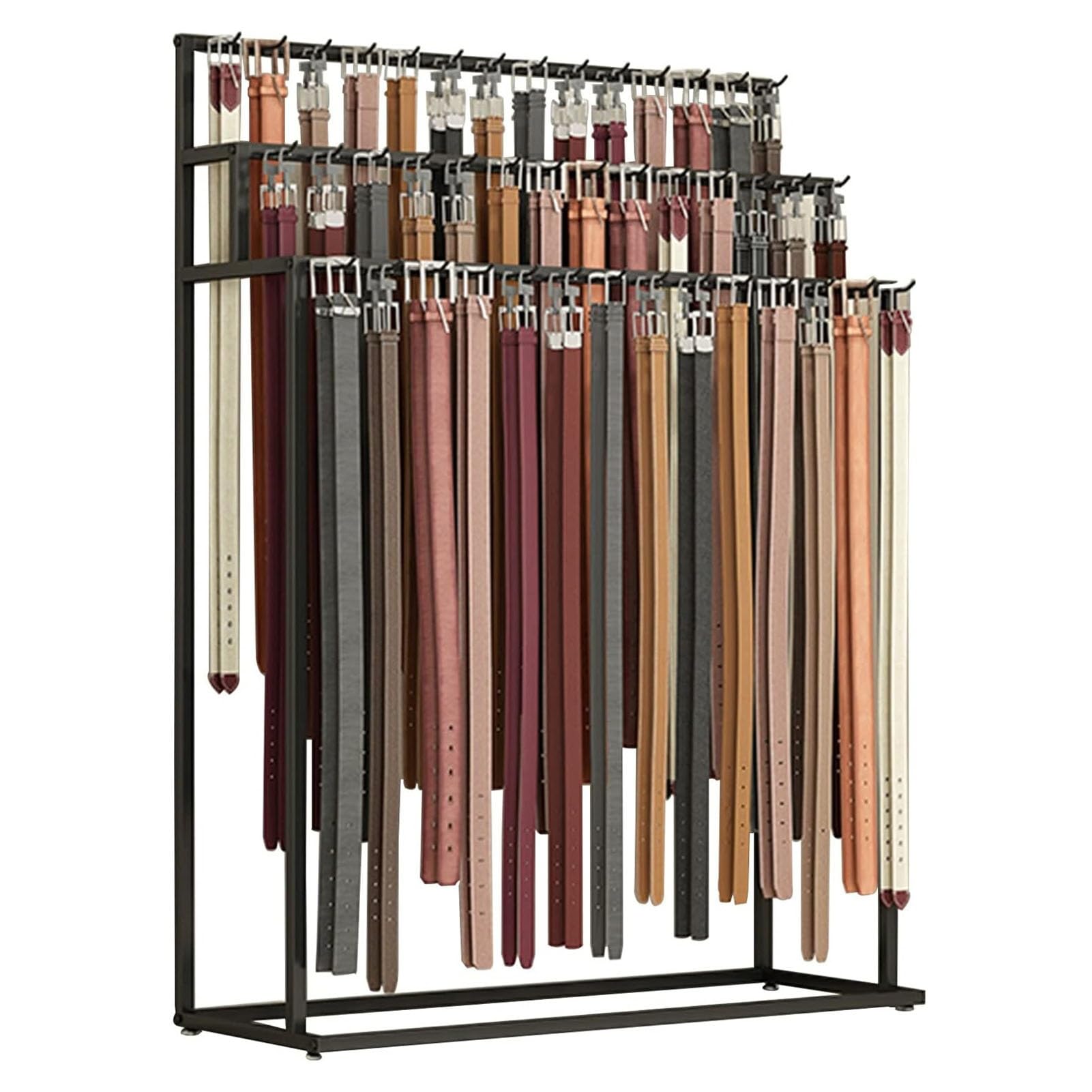 Freistehender Krawattenständer, Metallständer und Geldbörsenregal, platzsparendes Display für Bekleidungsgeschäfte und Schlafzimmer