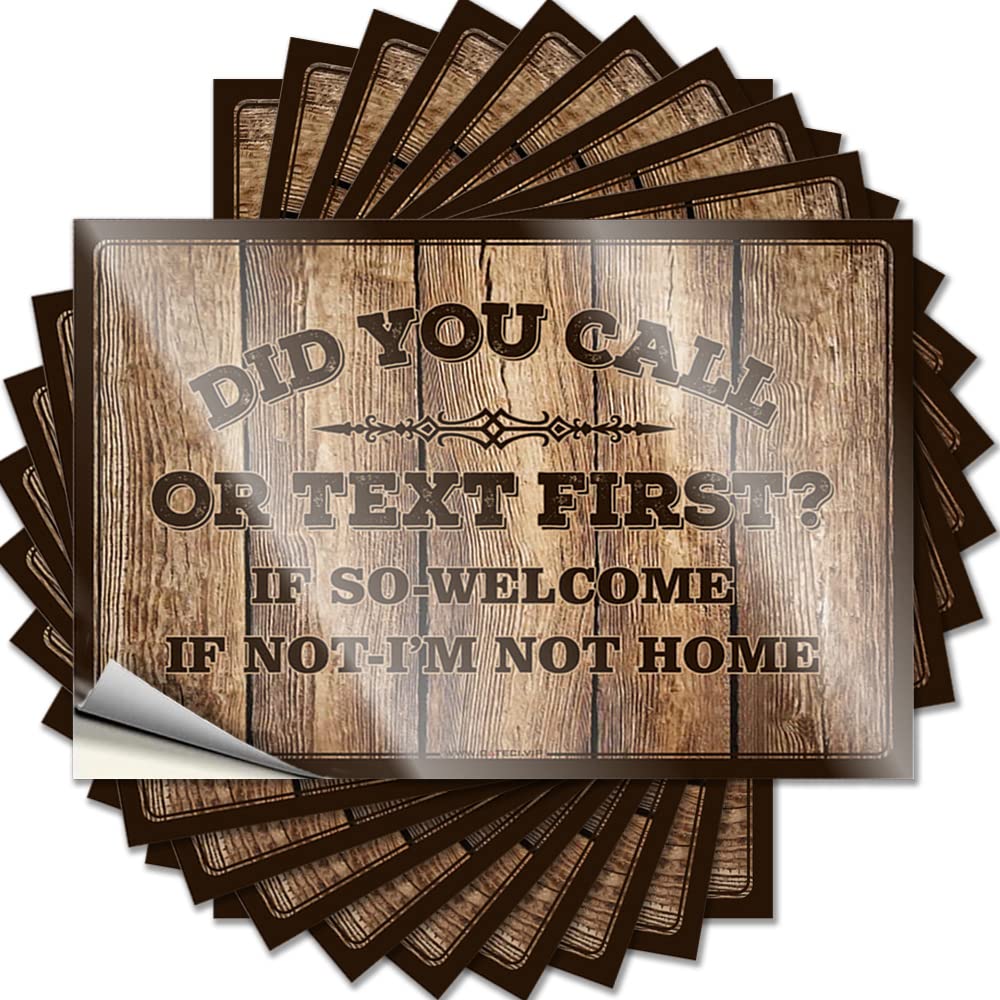 Bar Decor for Home Laptop Bumper - Did You Call Or Text First Coastal Durable Sticker Easy Apply for Thankful Decor(12X18CM)