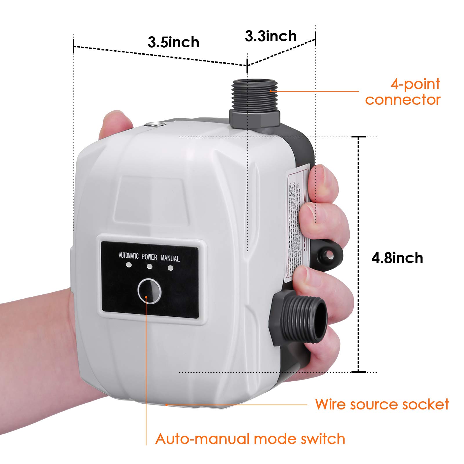 Water Booster Pump, 24V Booster Pump Connector Sprinkler Booster Pump