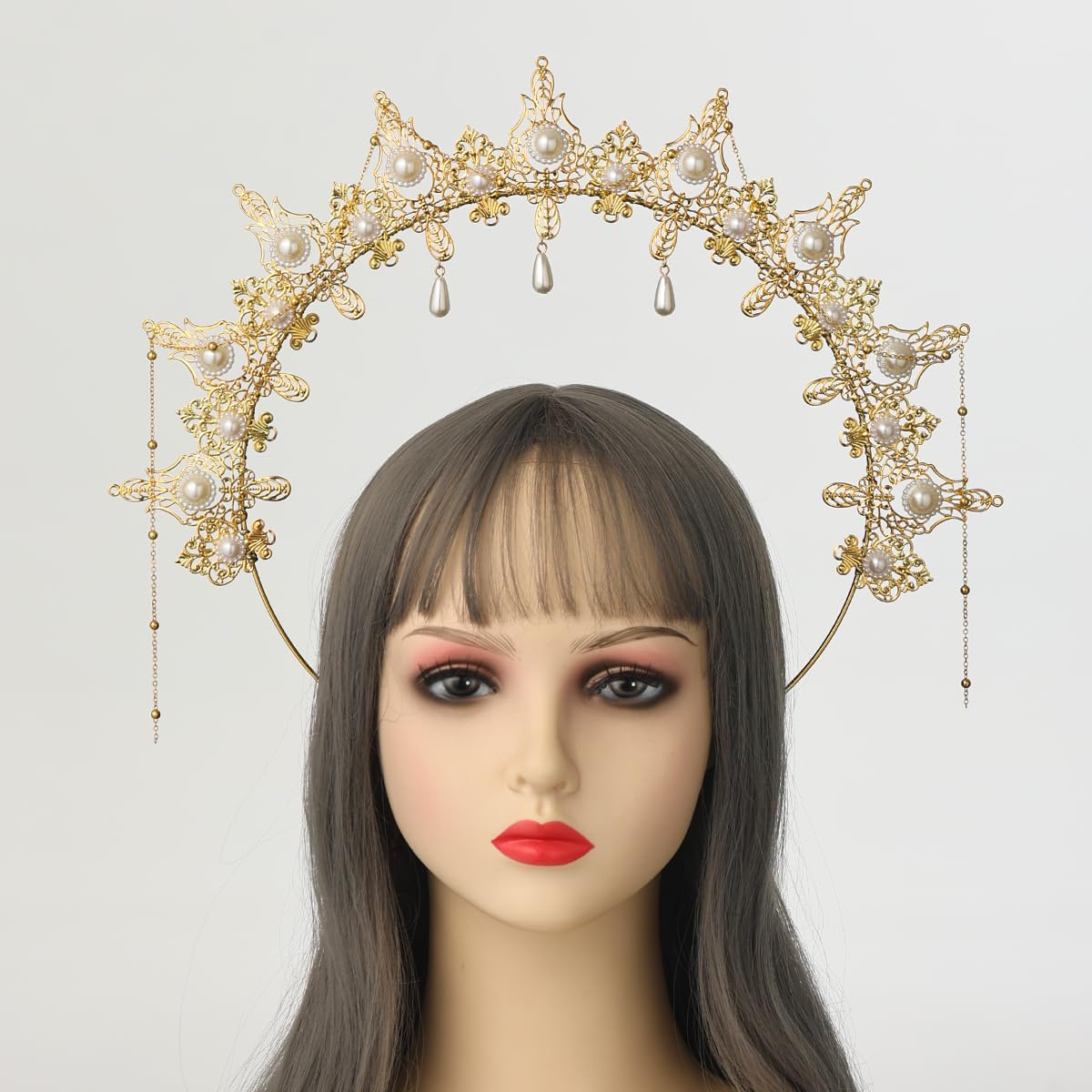 COSDREAMER Mary Halo Crown Headwear Spiked Zip Tie Halo Crown Sunburst Goddess Headwear