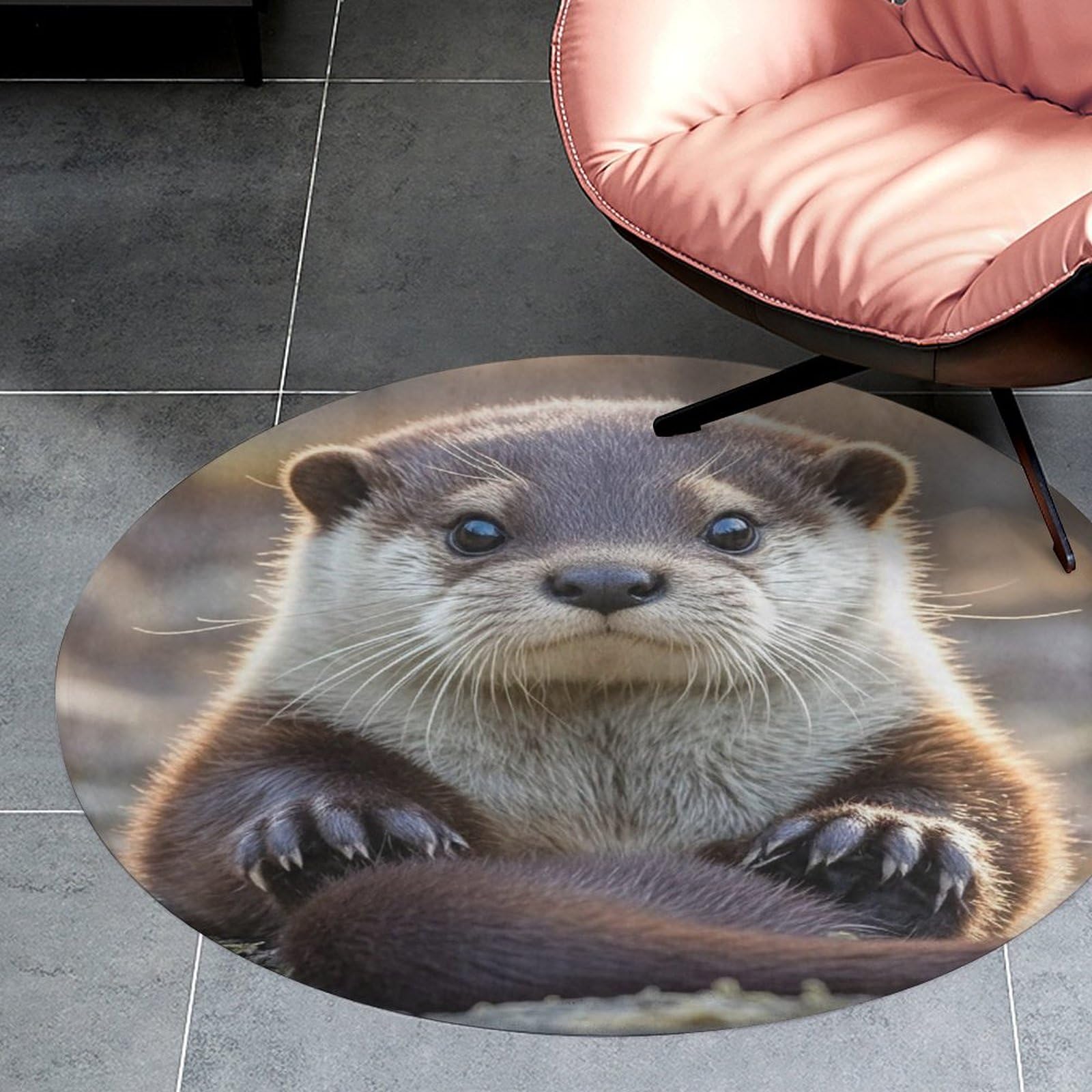 Tapis de salon rond antidérapant pour protéger les sols