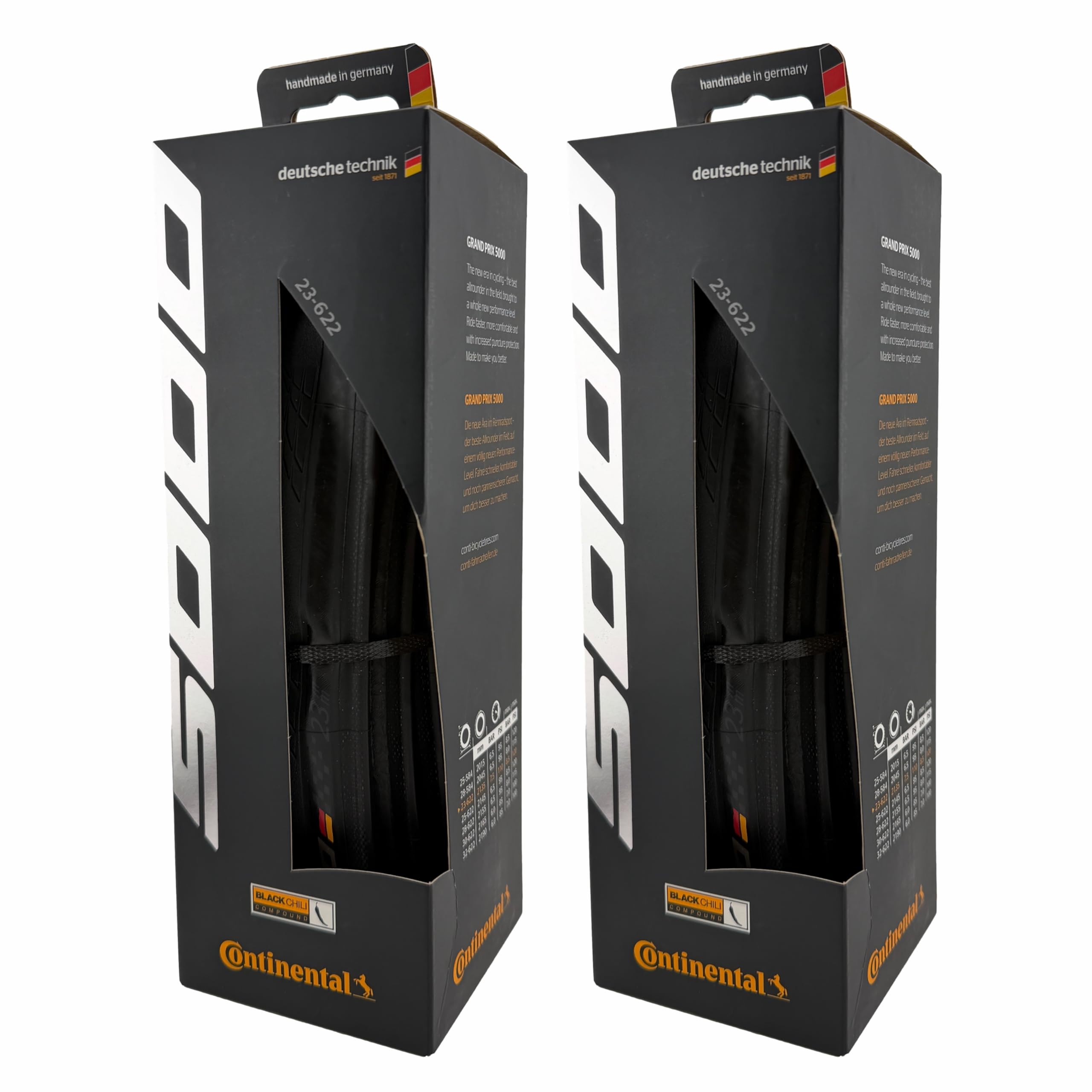 Continental Grand Prix 5000 Performance Bike Tire, Set of 2