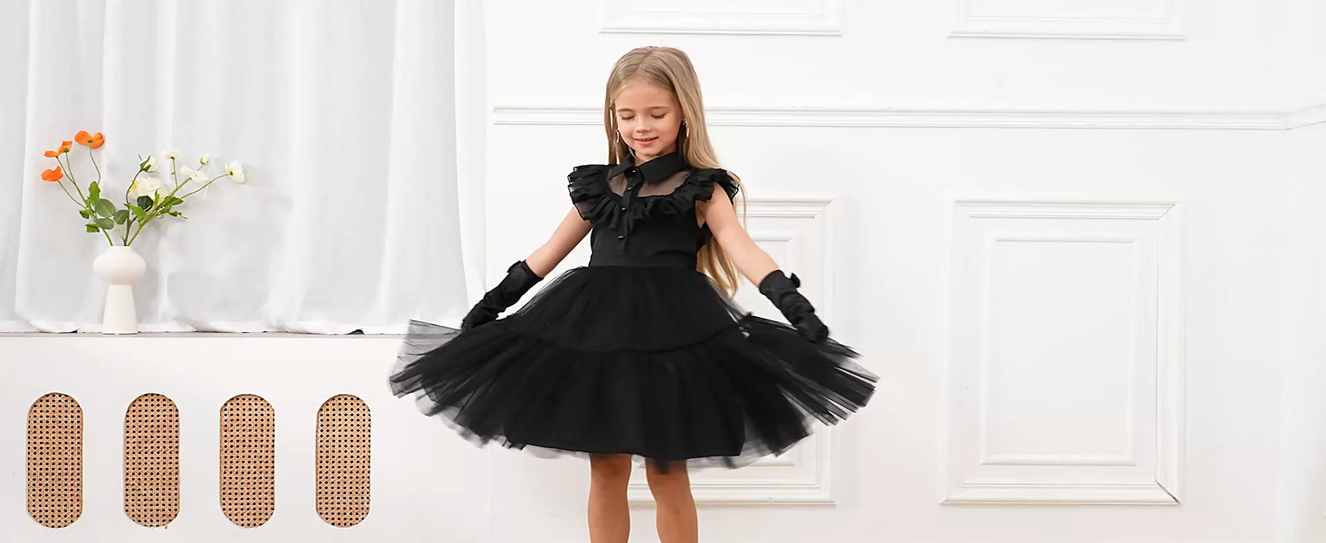 トップス Treat Girl's tulle frill jersey (Black) Treat Girl's tulle frill jersey
