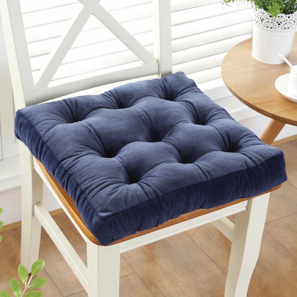 Cojín para silla mullido azul: el complemento de felpa ideal para tu rincón tatami