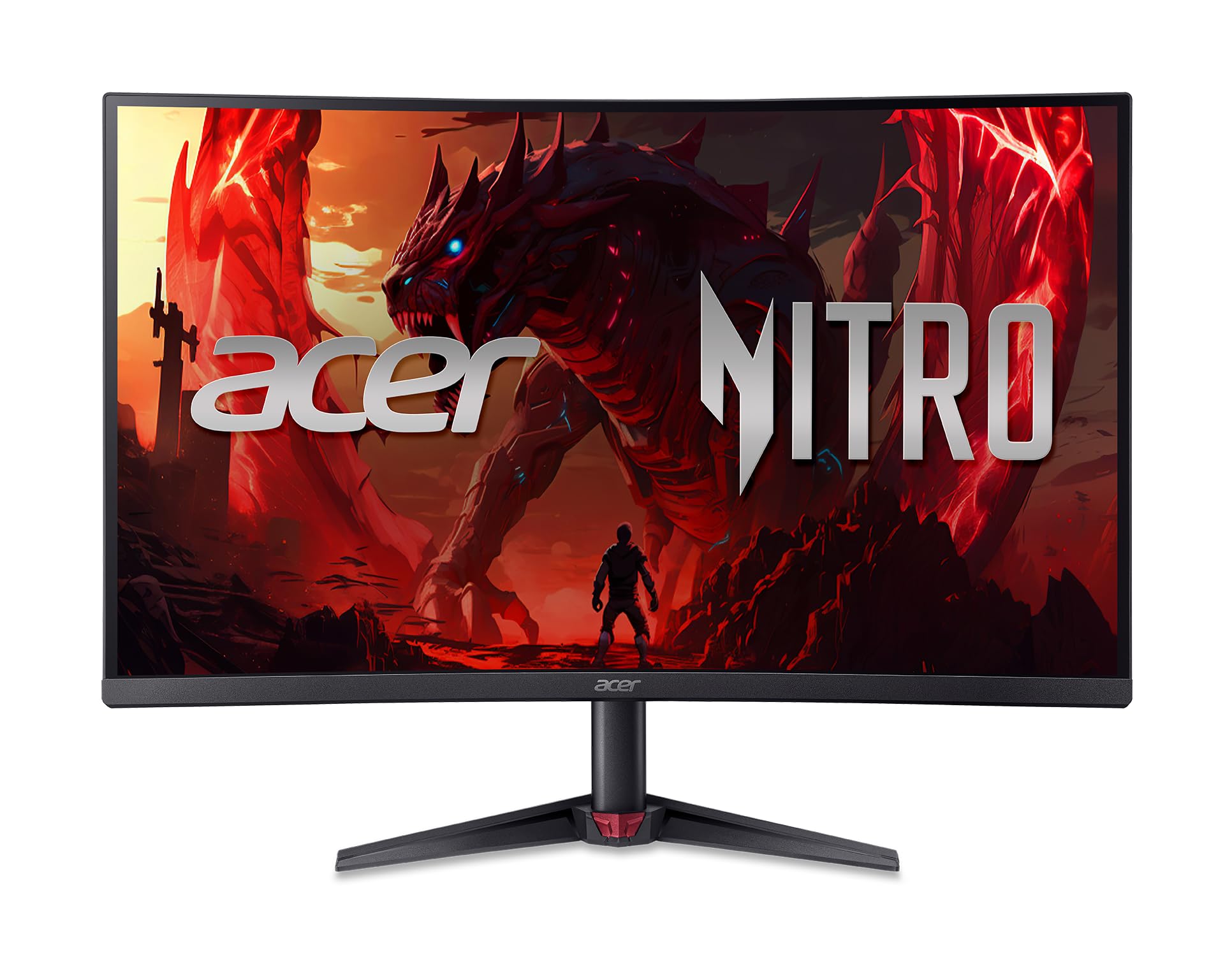 Acer Nitro 31.5" Gaming Monitor | WQHD 2560 x 1440 | 1800R Curved | AMD FreeSync | Up to 180Hz Refresh Rate | Up to 0.5ms | sRGB 99% | 1 Display Port 1.4 and