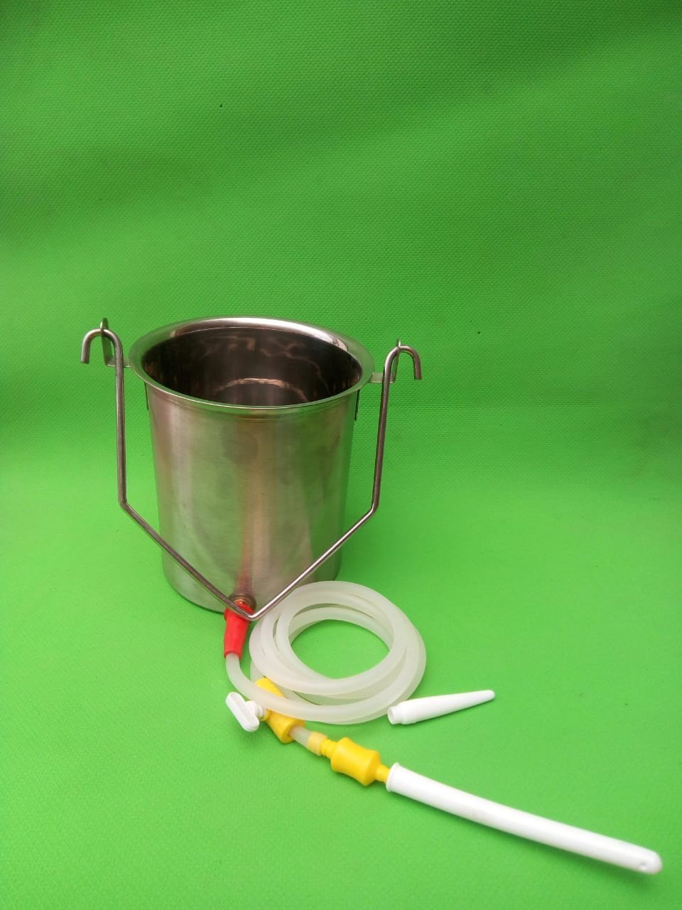 Stainless Steel Enema Bucket Kit, 2.5 quart Export quality