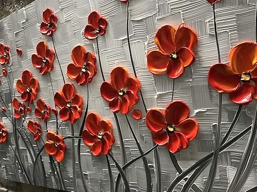 Miniatura 3 de YaSheng Arte, cuadro contemporáneo pintado a mano, motivo de flores blancas, pinturas para decoración del hogar, para el interior, listo para