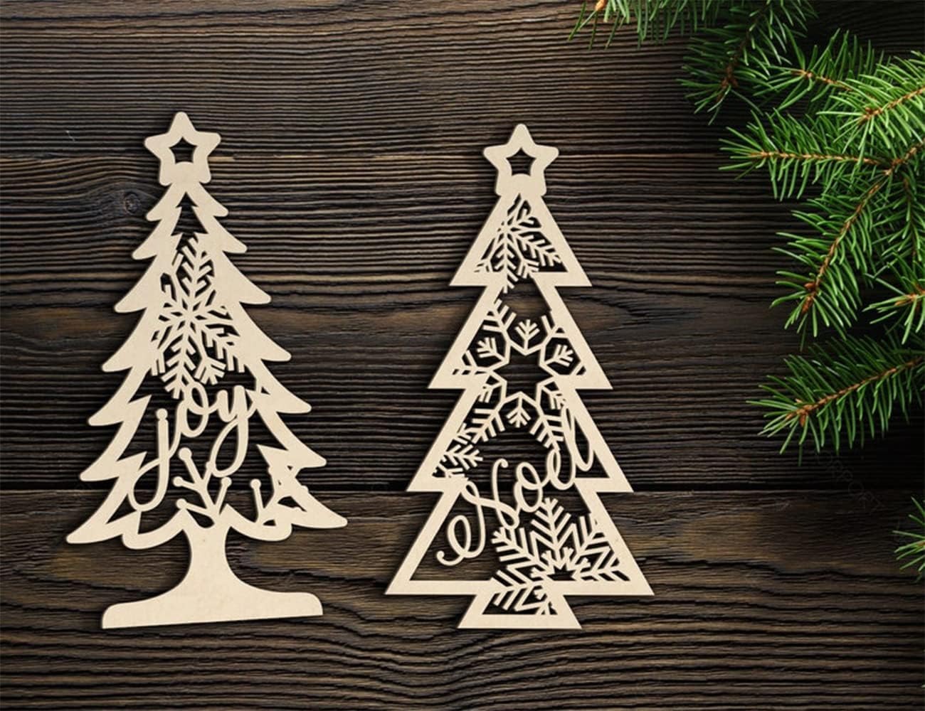 8 PCS Personalized Name Christmas Tree Decoration, Custom Ornament, Gift Tags, Wooden Christmas Tree Ornament Decorations Craft Hanging Bauble