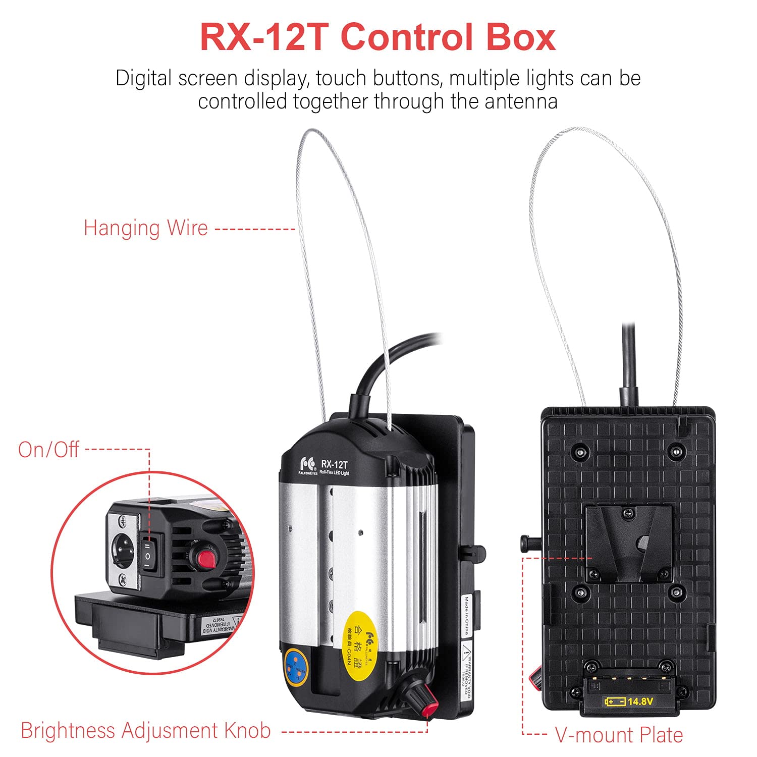Amazon | FALCONEYES RX-12T 撮影LEDライト 34W 色温度5600K 固定色