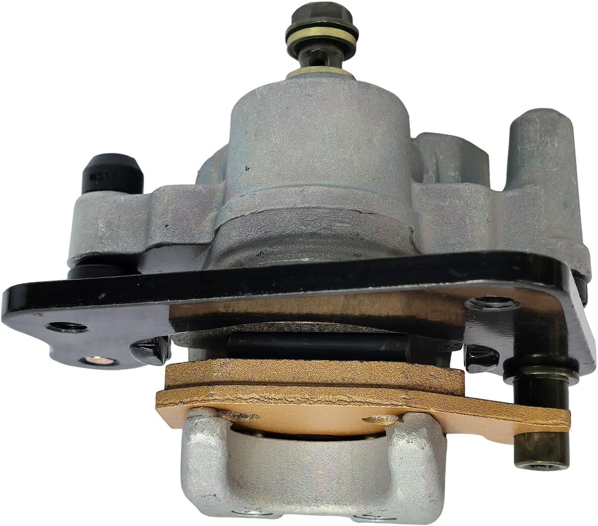 Rear Brake Caliper with Pads Compatible with Yamaha ATV Kodiak 400 YFM400 450 YFM500 Grizzly 400 YFM400 450 YFM450 Replacement # 1D9-2580V-02-00 1P1-2580V-00-00