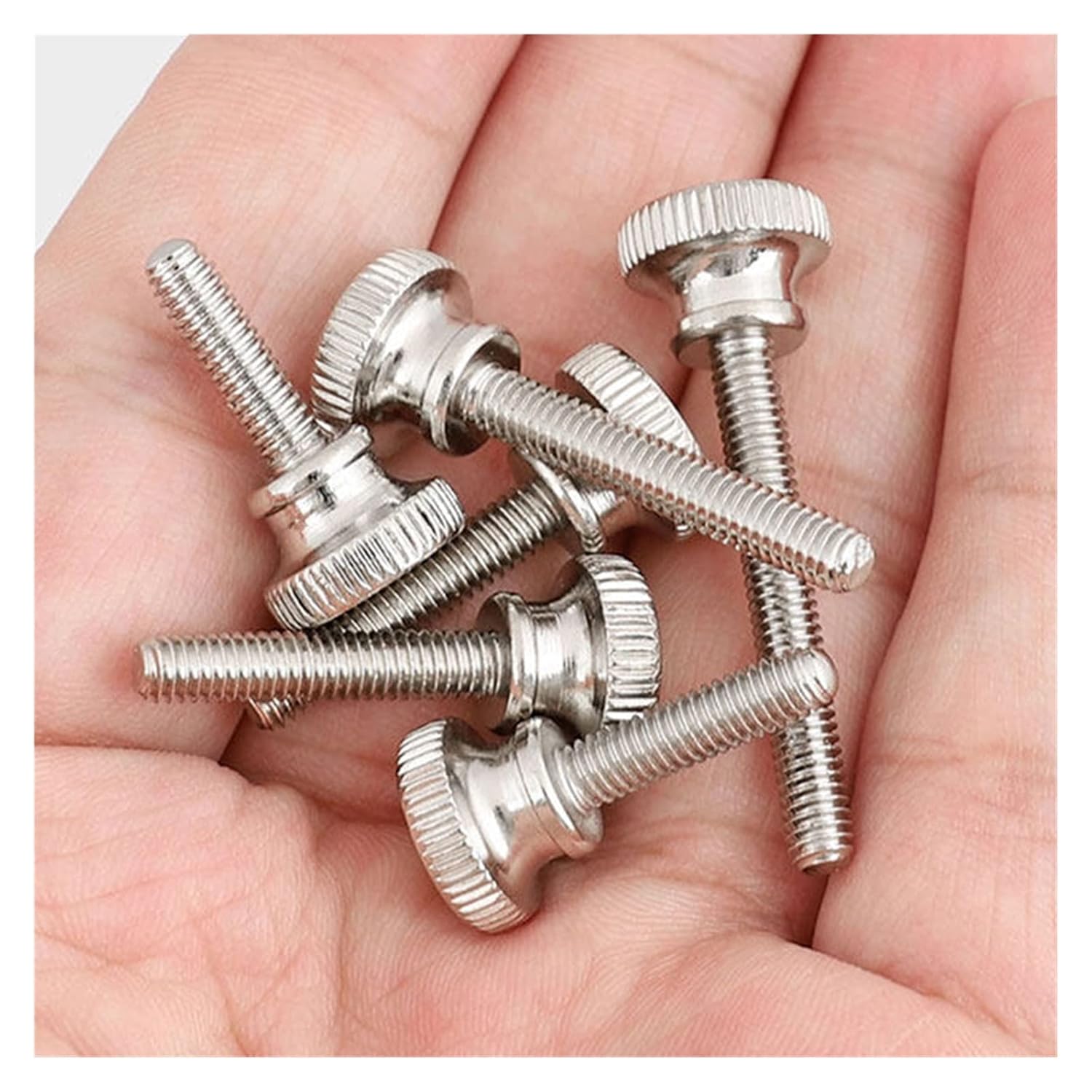 304 ステンレススチール サムカーテンウォール ガラスロック ネジ ハンドローレット ステップ ハイヘッド 手締め 調整ネジ GB