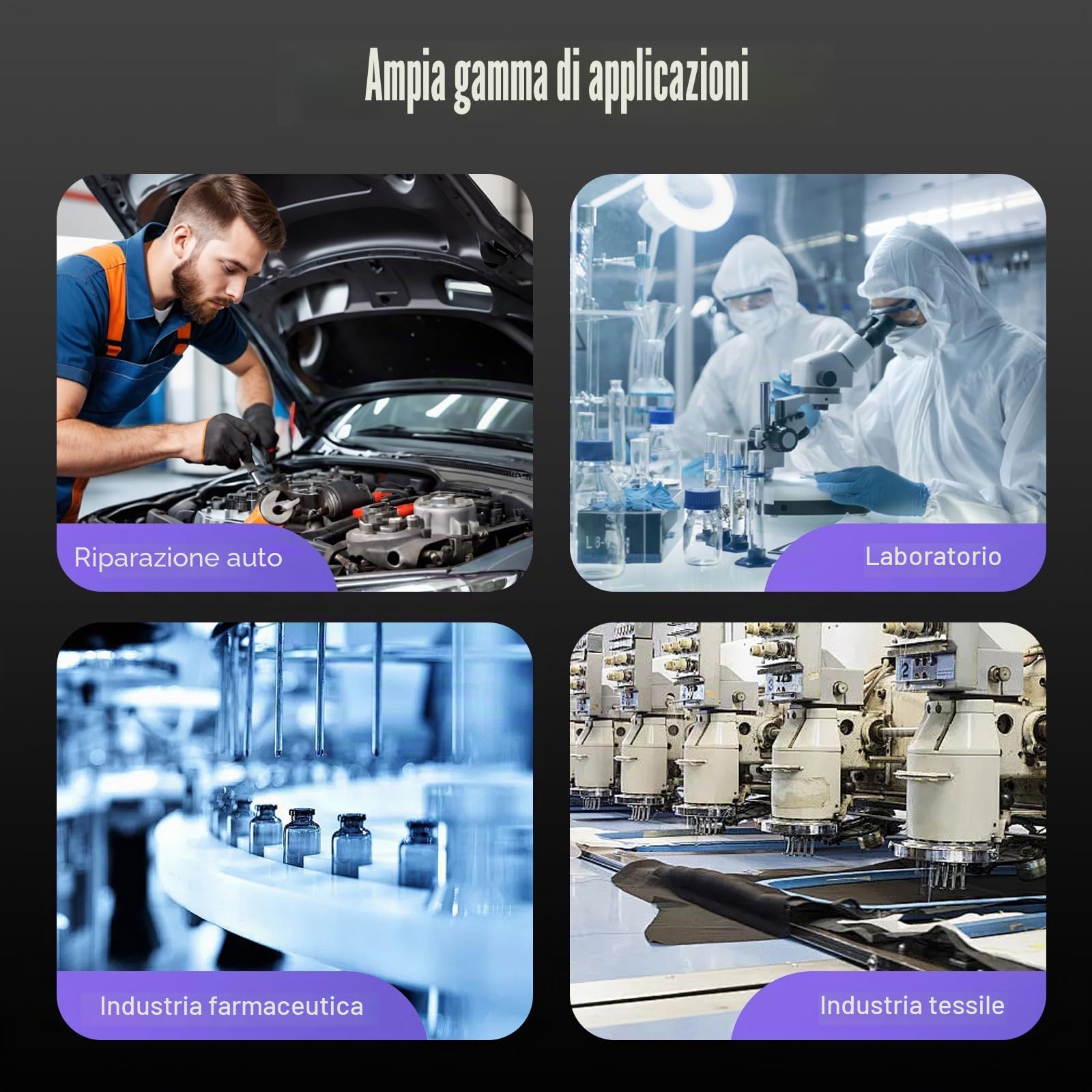 Motore per Compressore Silenzioso, 750W 1400 Giri/Min Motore Senza Olio, Compressore Senza Olio, per Settori Medici, Refrigerazione, Climatizzazione, Macchine Plastiche, Gonfiaggio Pneumatici ecc