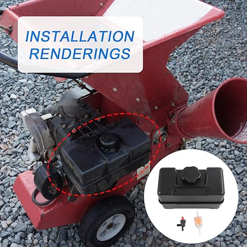 Miniatura 7 de 691993 Depósito de combustible de plástico de 4 cuartos de galón con tapa y válvula de cierre de repuesto para montaje remoto B&S compatible con