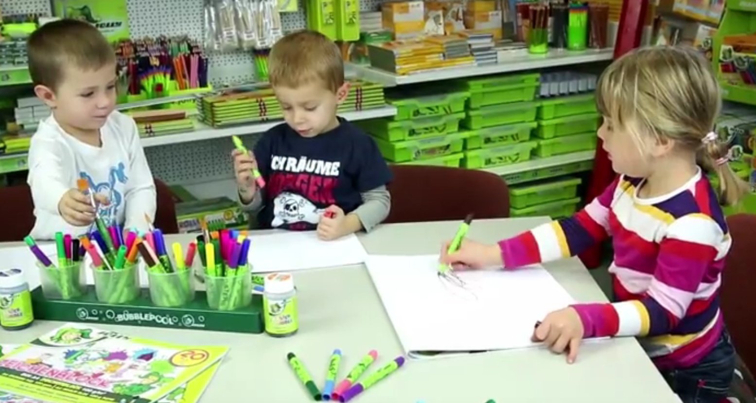 JOLLY Big Box, Kindertagesstätten Box mit 180 Kindergartenfasermaler, extrem stabile und nicht versenkbarer Spitze, BOOSTER XL Grundfarben, für Kleinkinder ab 3 Jahren